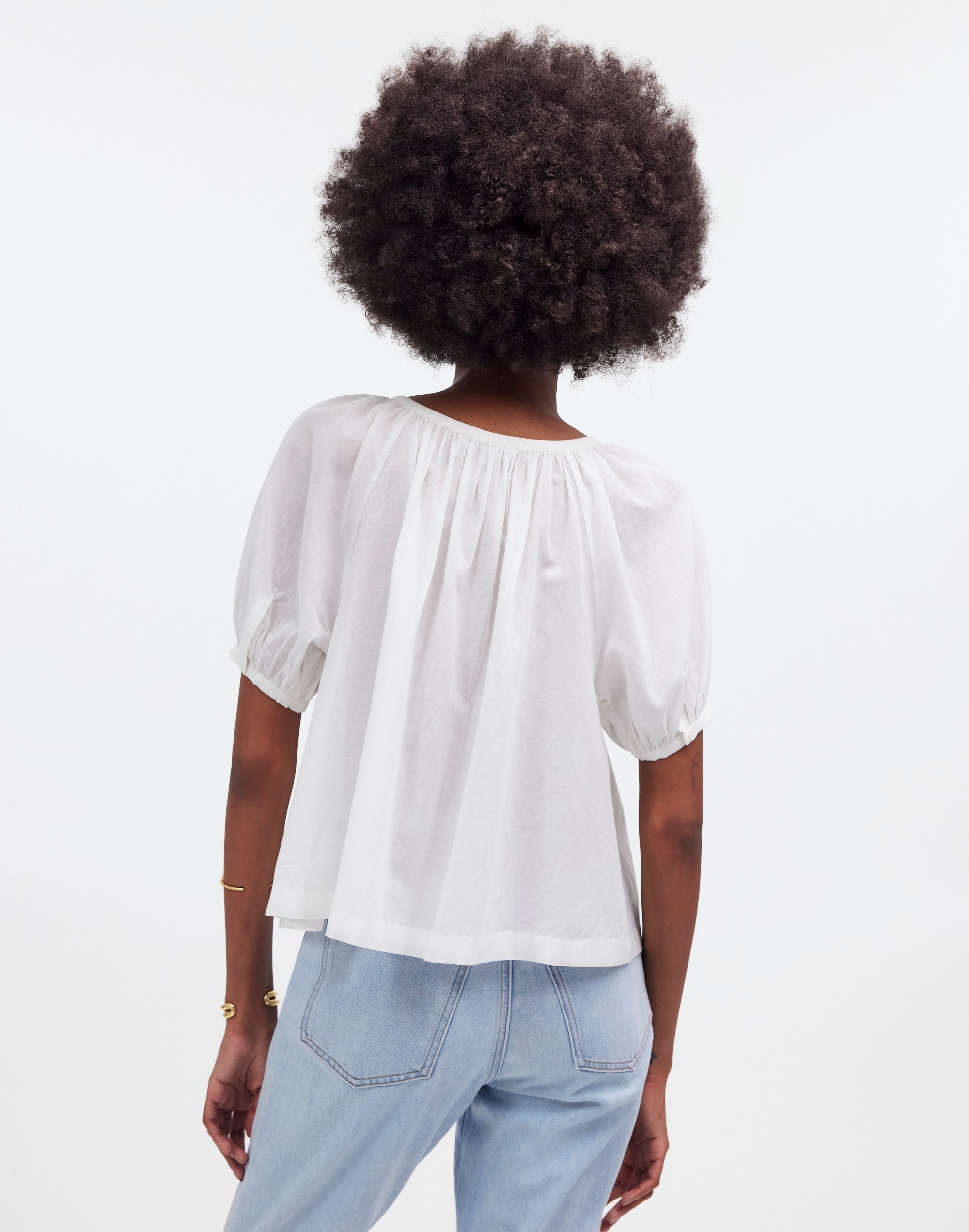 Puff-Sleeve A-Line Top