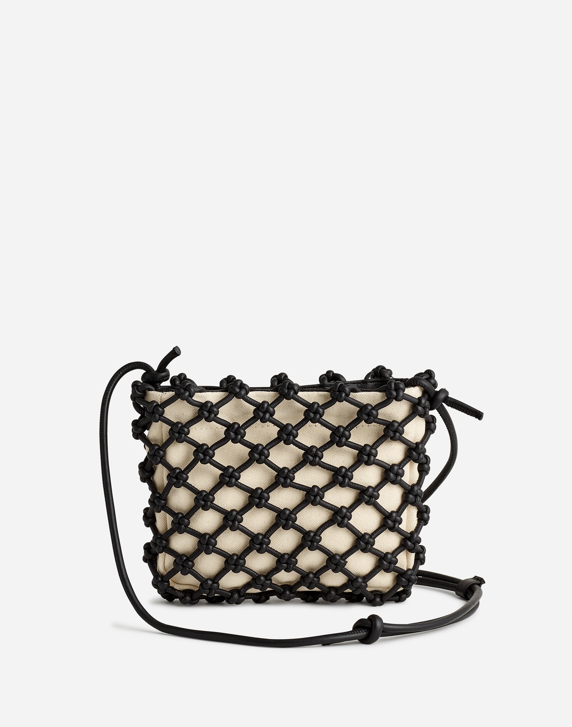 Mw The Knotted Leather Crossbody Bag In Black