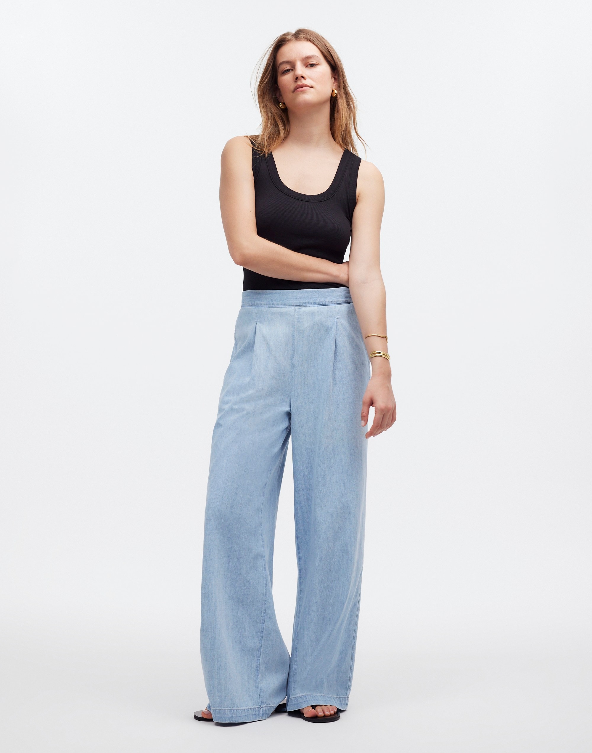 Mw Pull-on Straight Jeans In Blue
