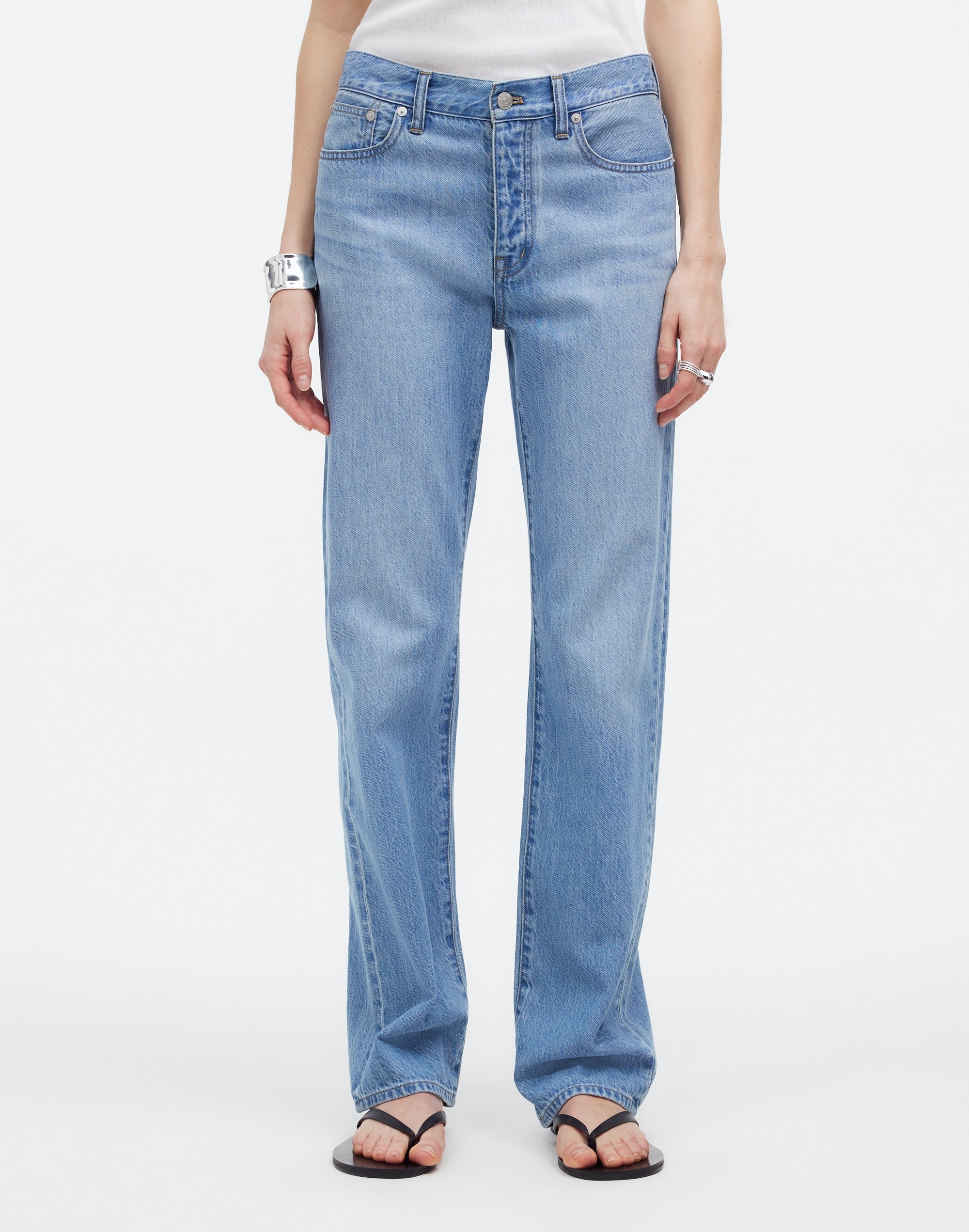 Low-Slung Straight Jeans