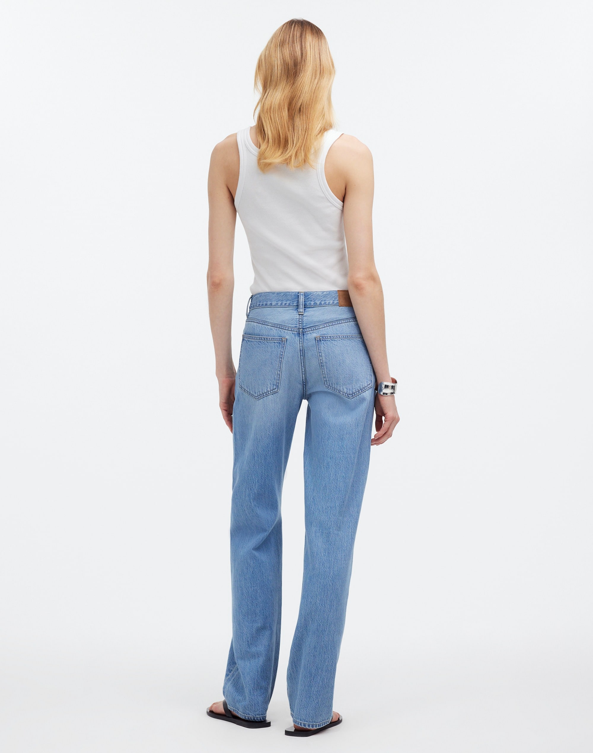 Low-Slung Straight Jeans