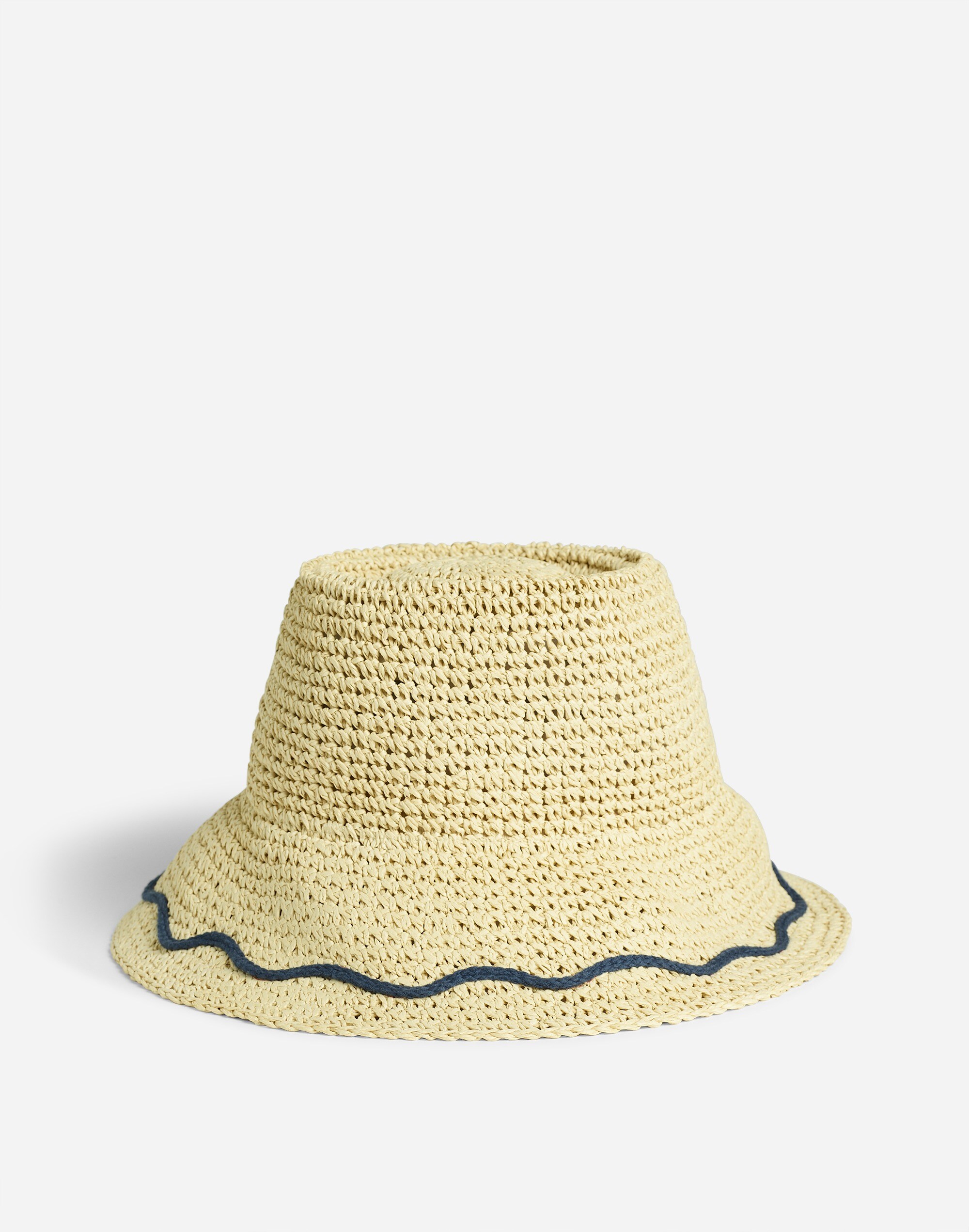 embroidered straw lantern hat