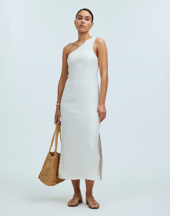 white one shoulder midi dress One-Shoulder Semi-formal A-Line the lining content is 100% polyester. Alvara One Shoulder Midi Dress