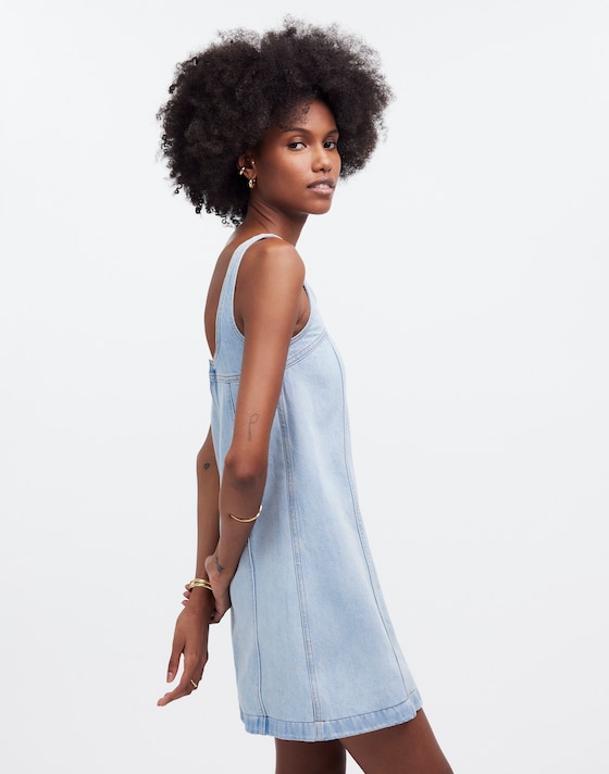 madewell jean dress loving this denim from the @madewell x @alexachung collection, comment SHOP for links to get the look, #howtostyle #howtowear #denimdress @madewell #hermesminikelly #gianvitorossi #yesglasess The Madewell Keeran Denim Dress features a smocked upper with a full Women's Madewell Denim Dresses |
