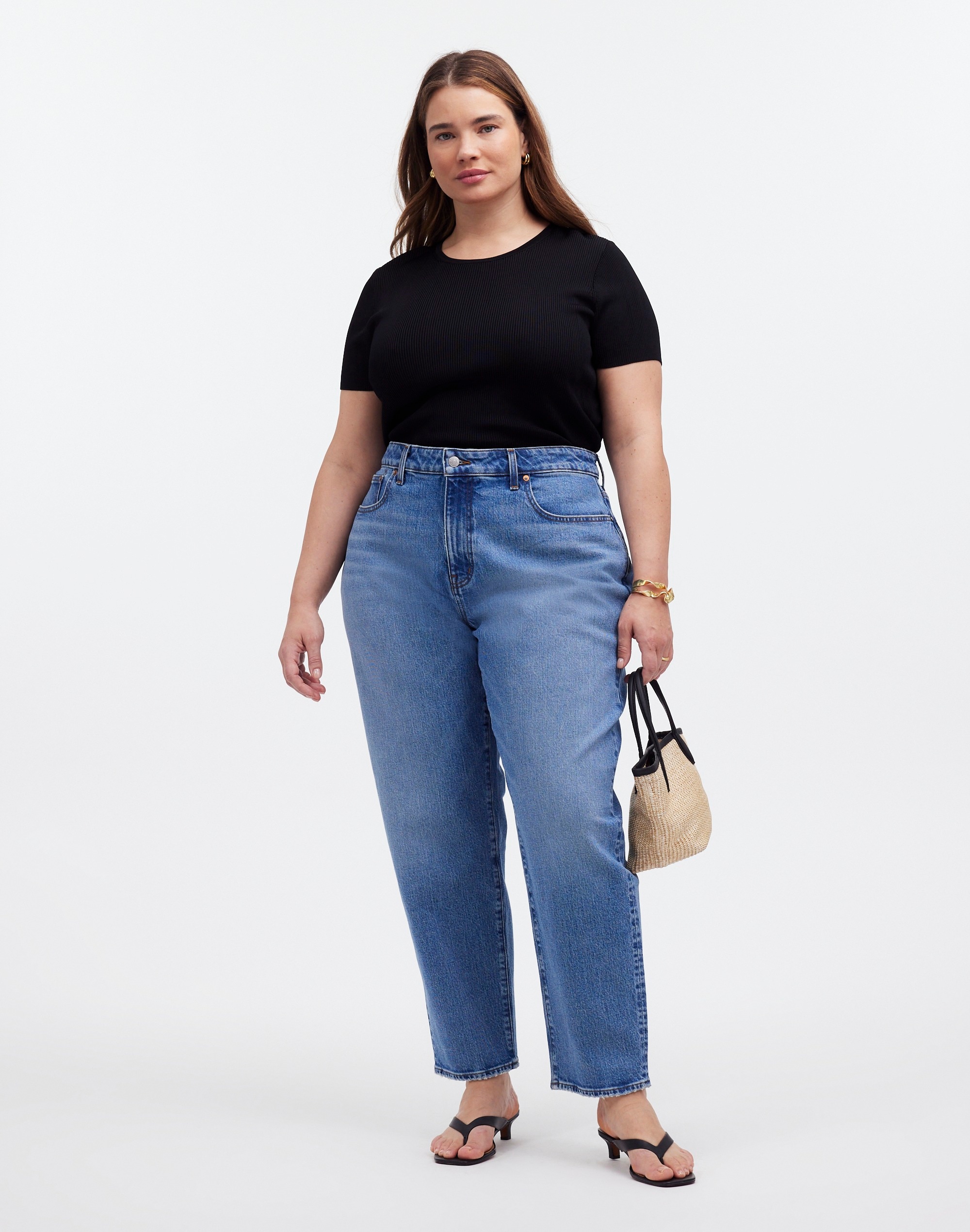 The Plus Curvy '90s Straight Crop Jean in Hazeldell Wash | Madewell