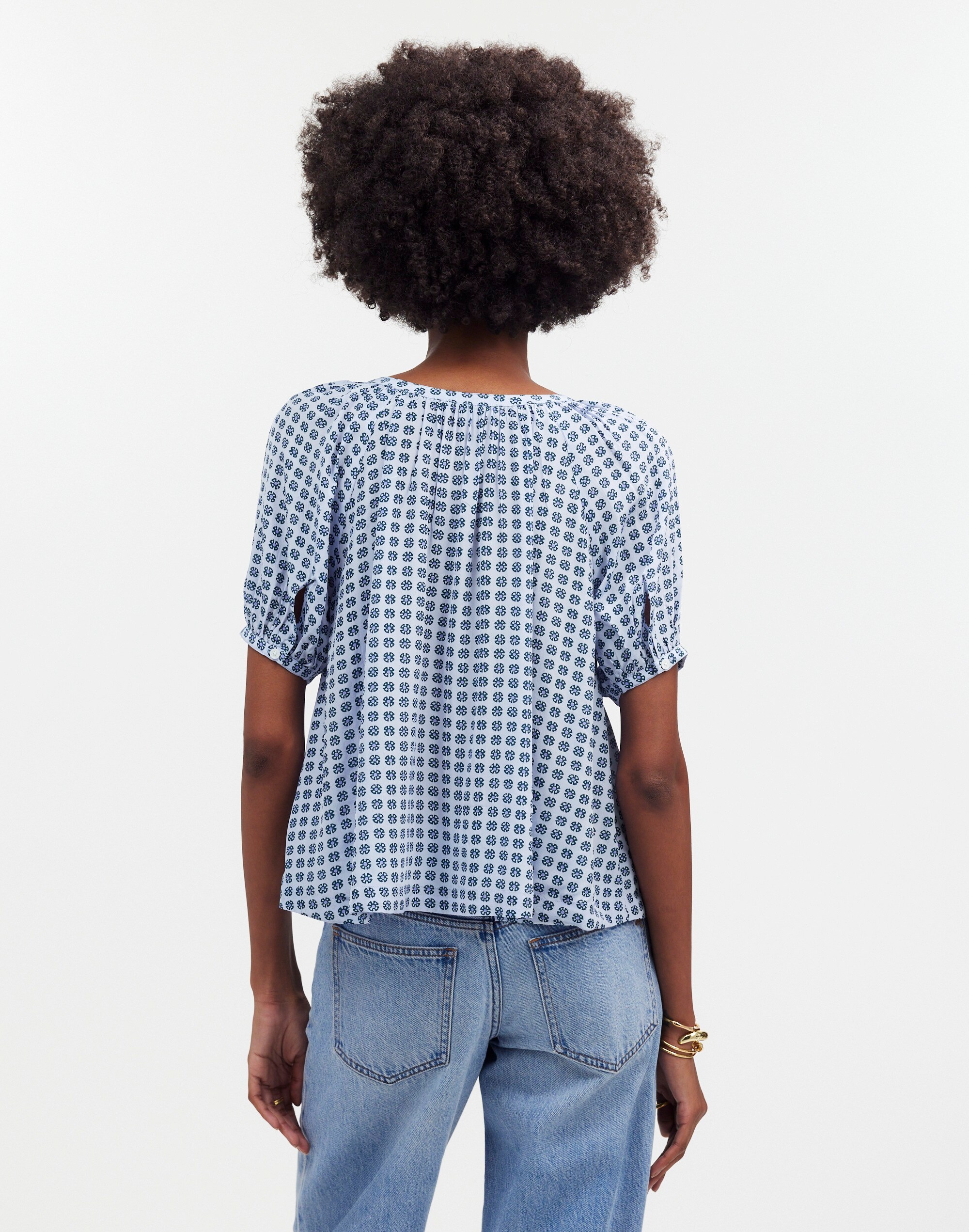 Puff-Sleeve A-Line Top