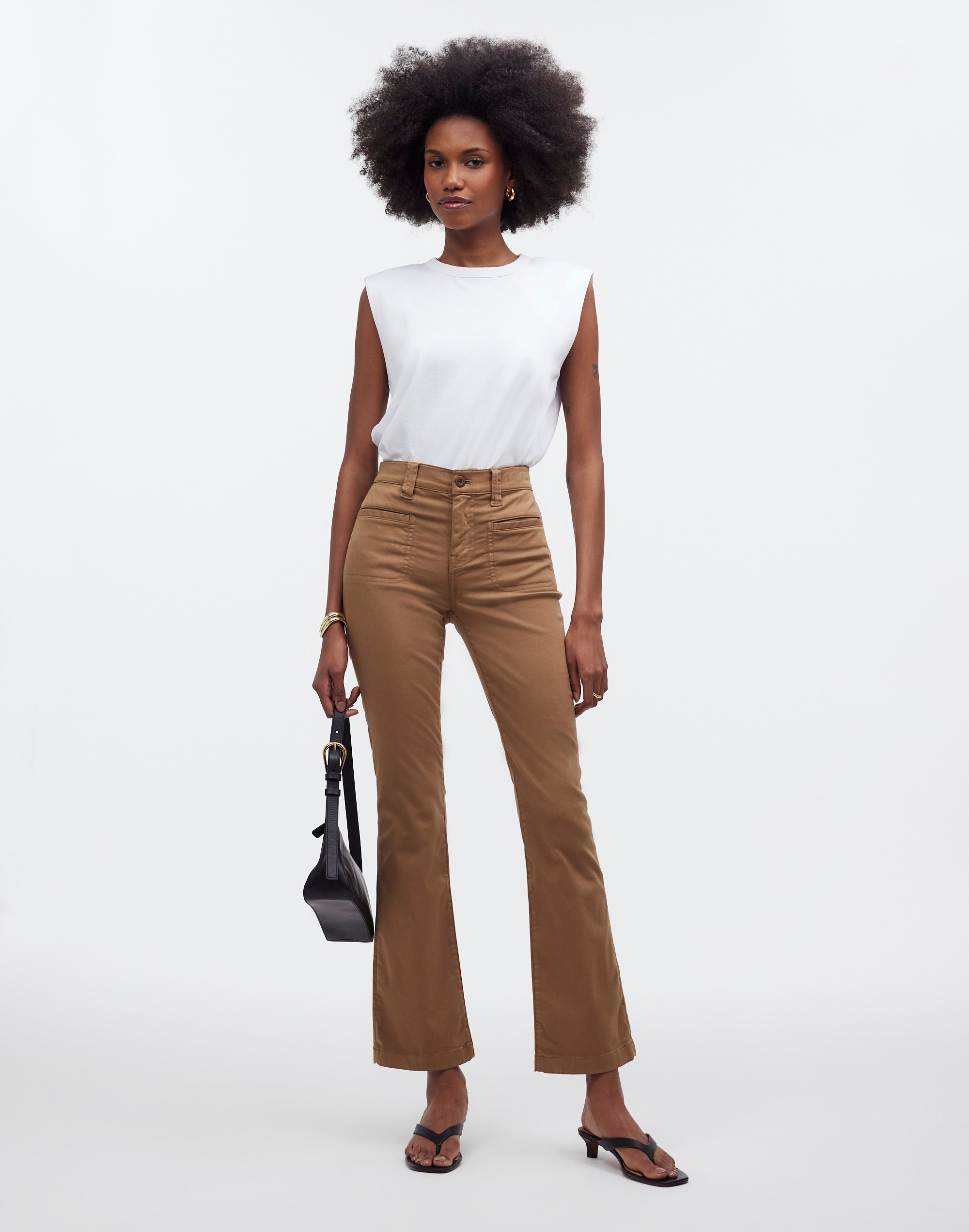 kick out crop pants in garment-dyed sateen