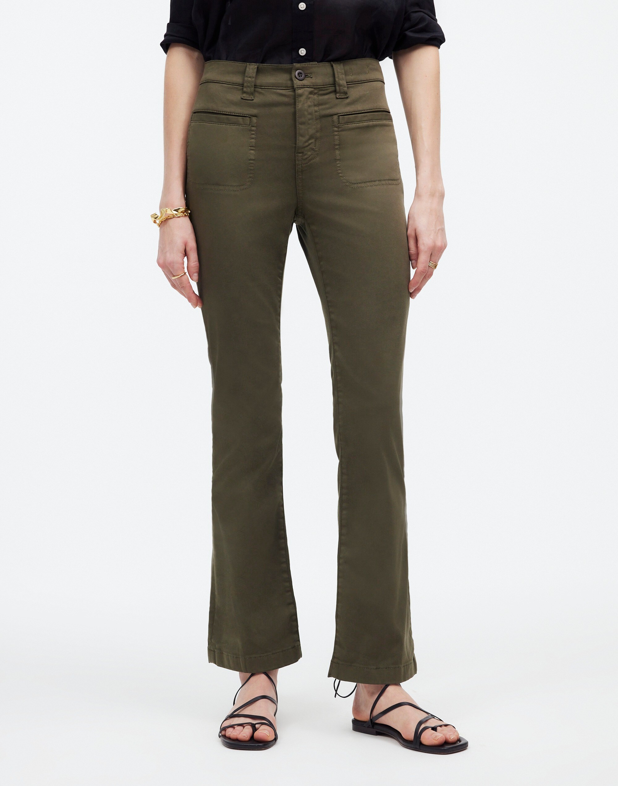 Kick Out Crop Pants in Garment-Dyed Sateen