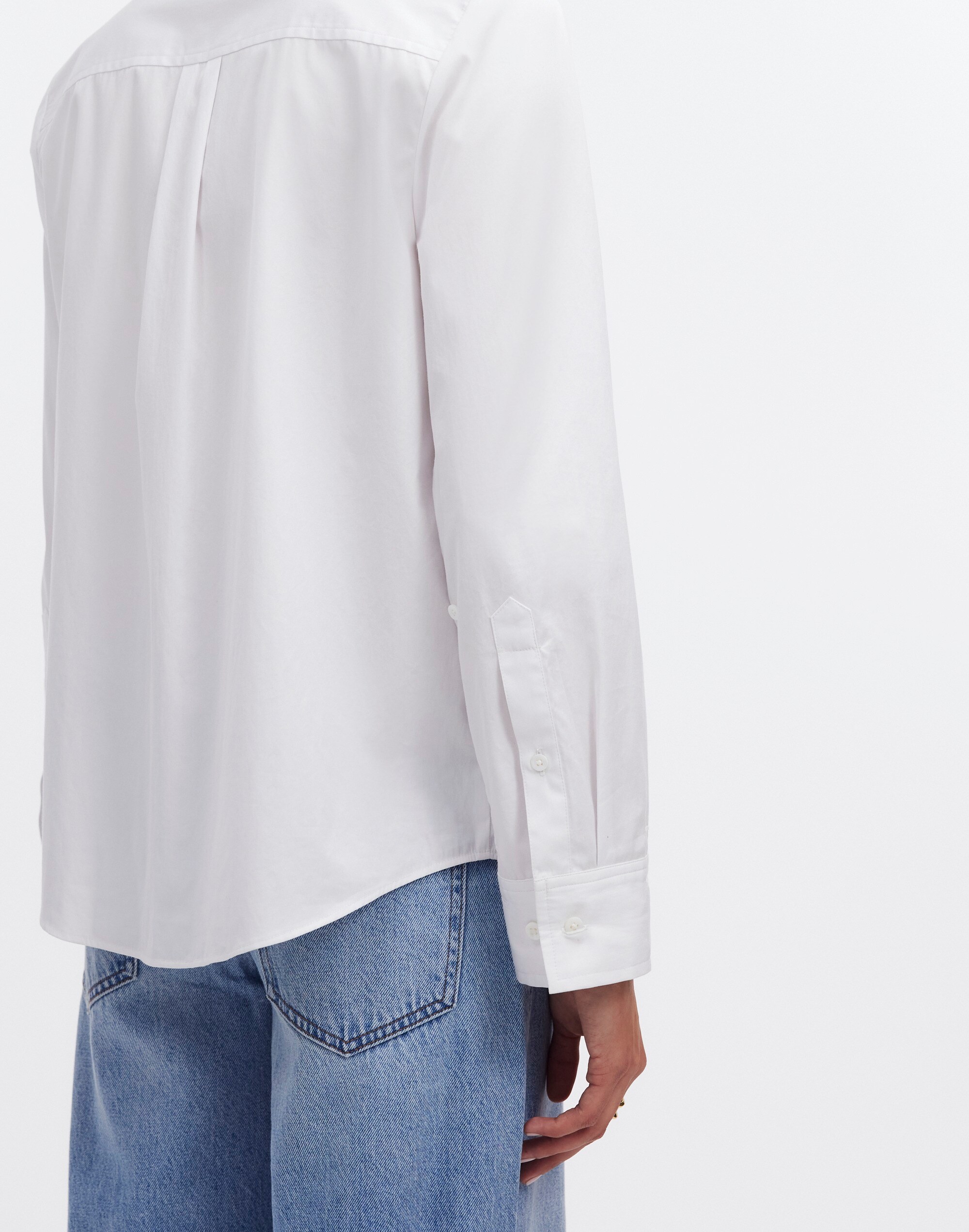 Relaxed Button-Front Shirt in Poplin