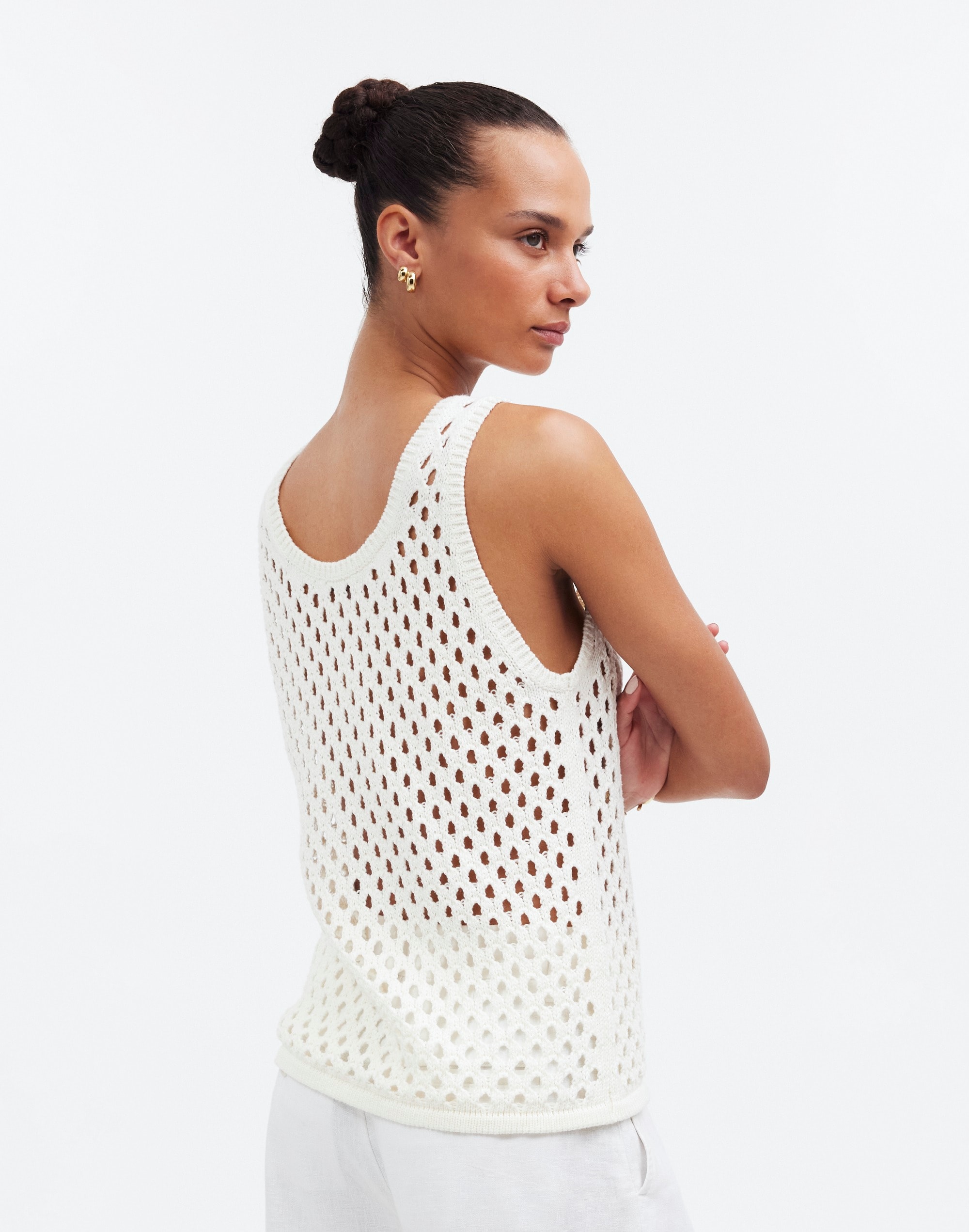 Open-Stitch Sweater Tank