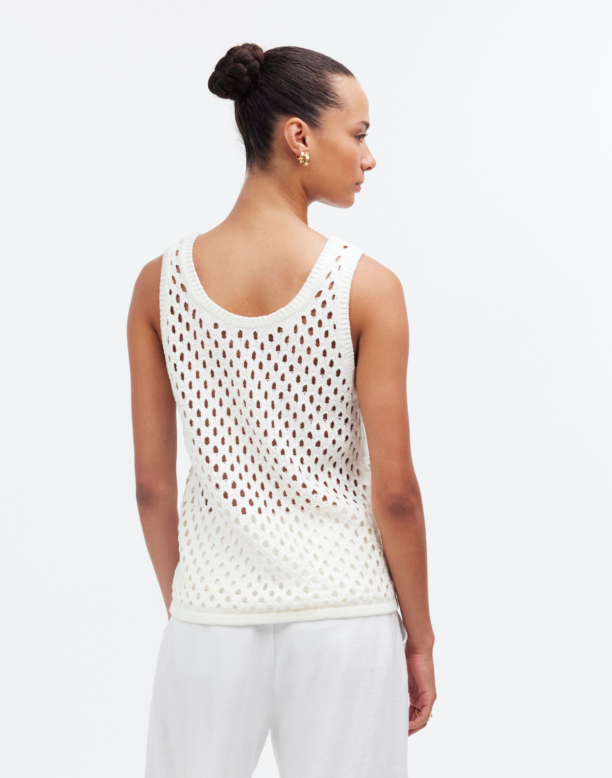 Open-Stitch Sweater Tank