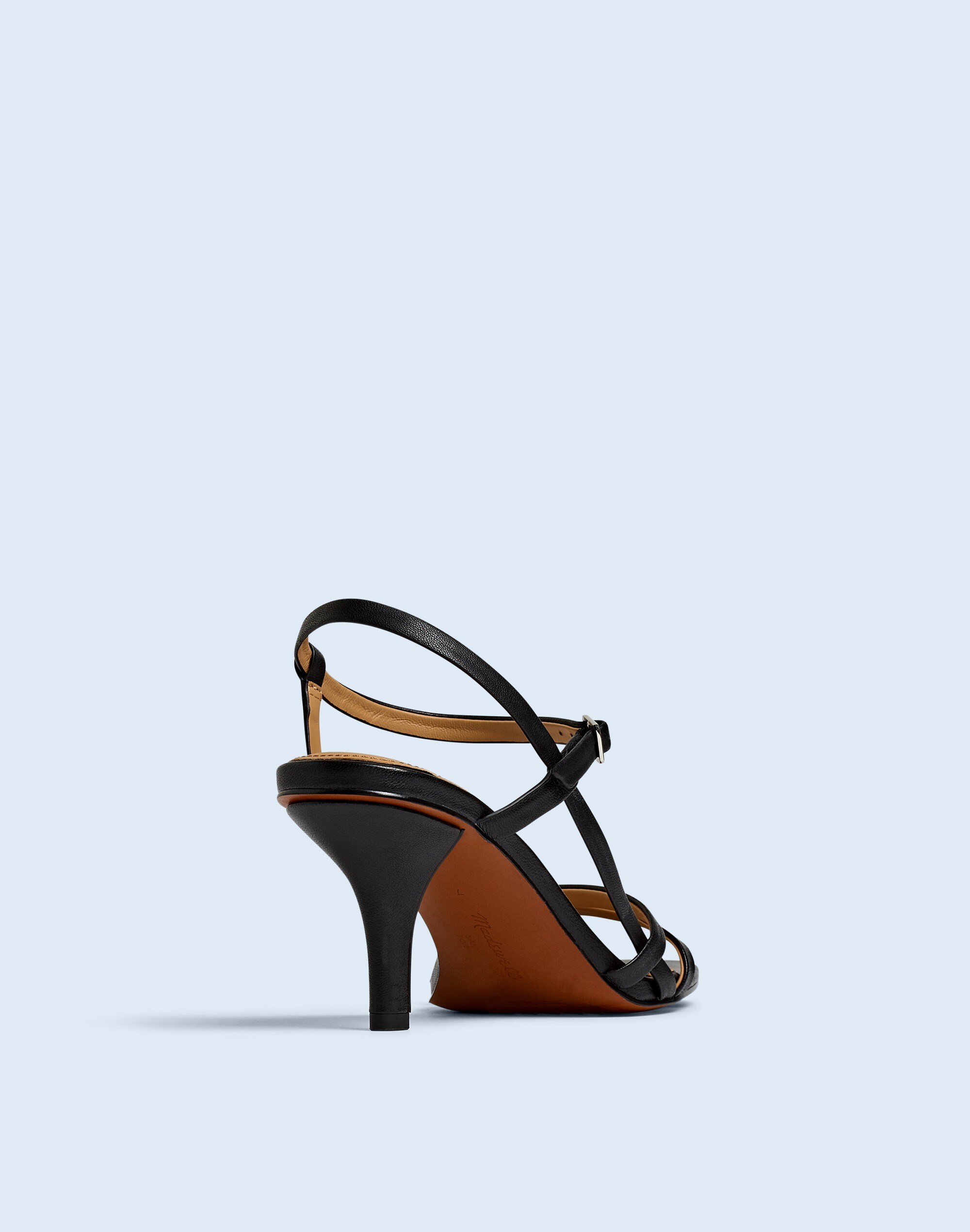 The Shia Ankle-Strap Sandal in true black image 3