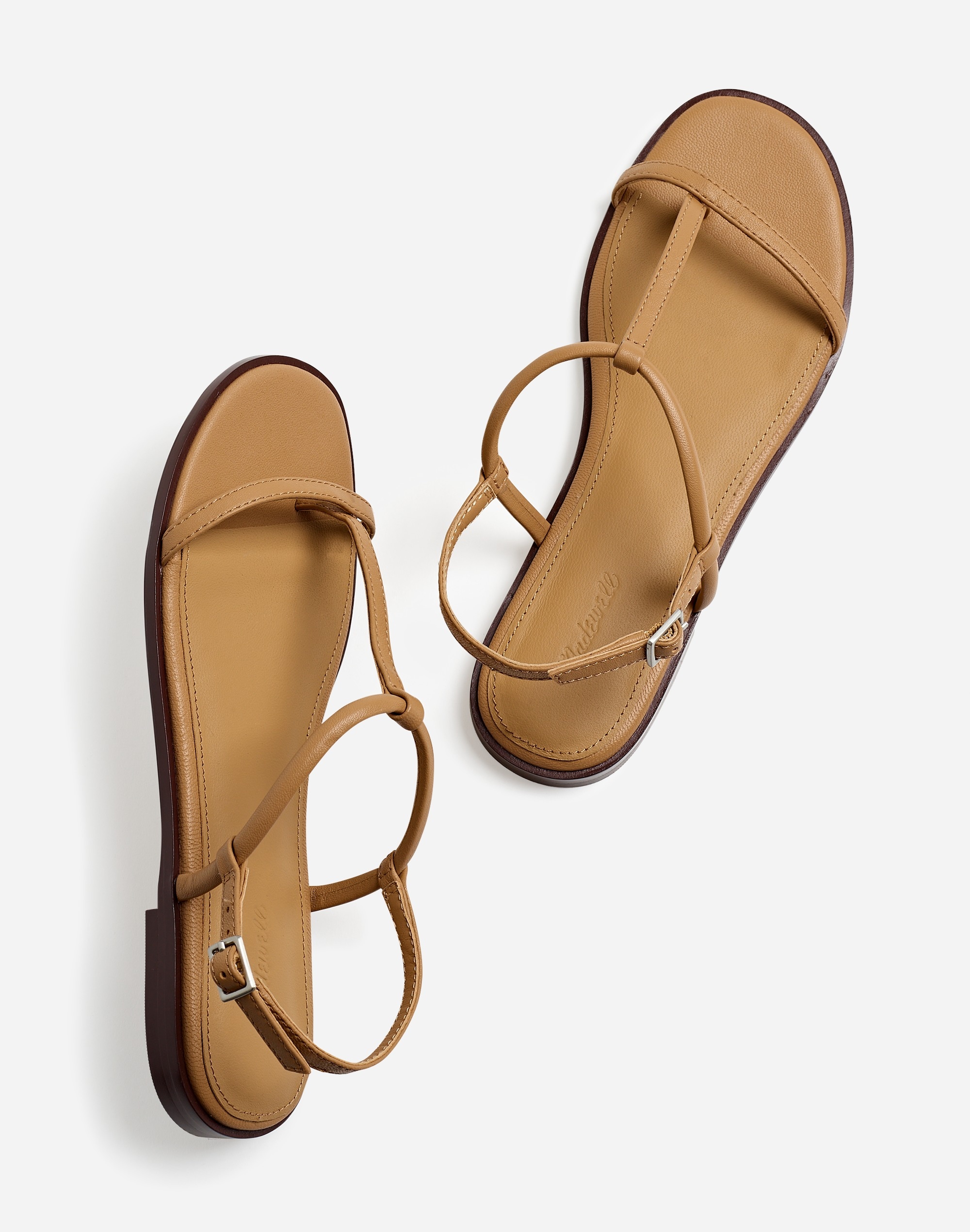 Madewell The Bev T-strap Thong Sandal In Amber Brown ModeSens