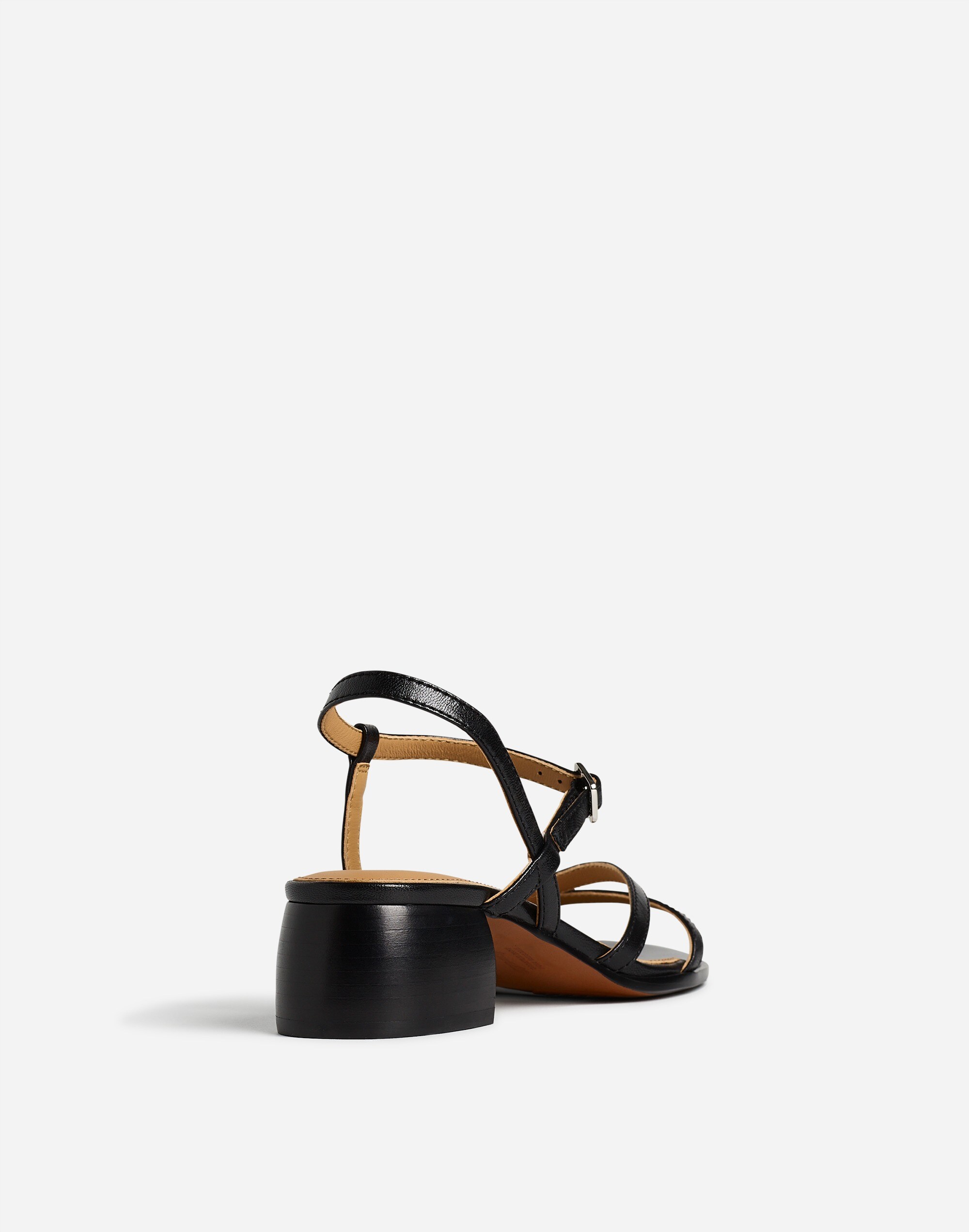 The Gwenn Block-Heel Sandal in true black image 3
