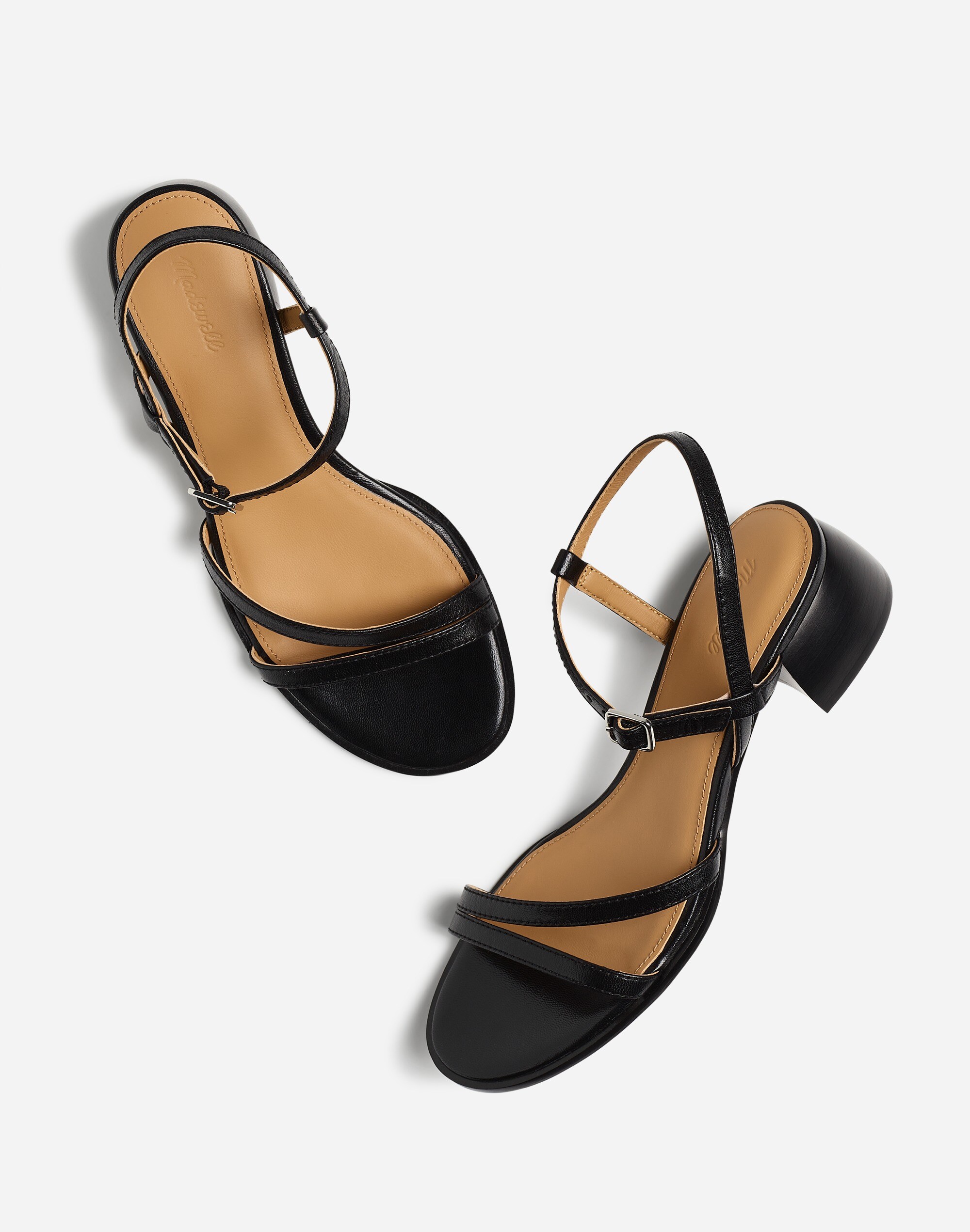 Mw The Gwenn Blockheel Sandal In True Black ModeSens