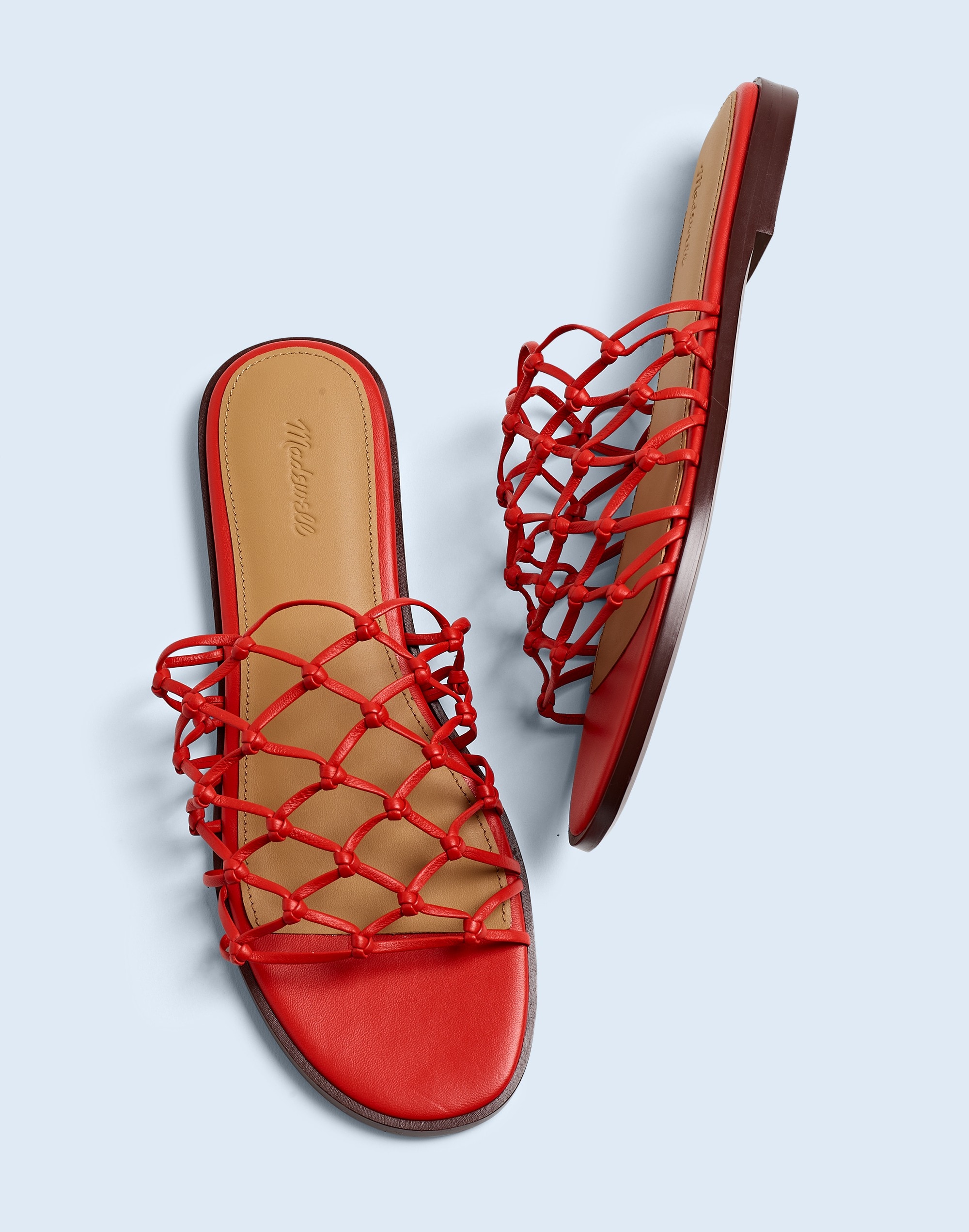 Mw The Danika Knotted Sandal In Red