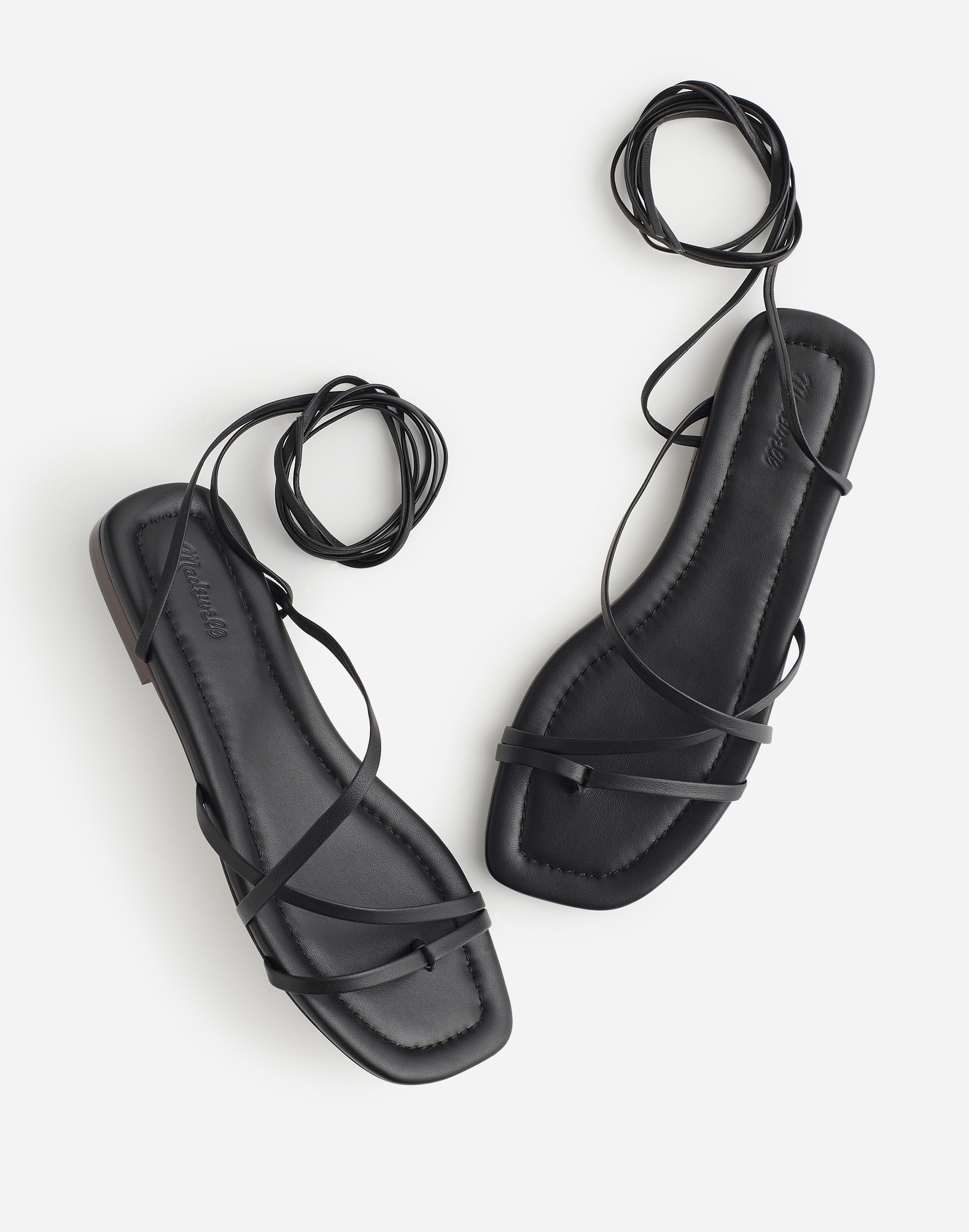 Mw The Carrie Lace-up Sandal In True Black