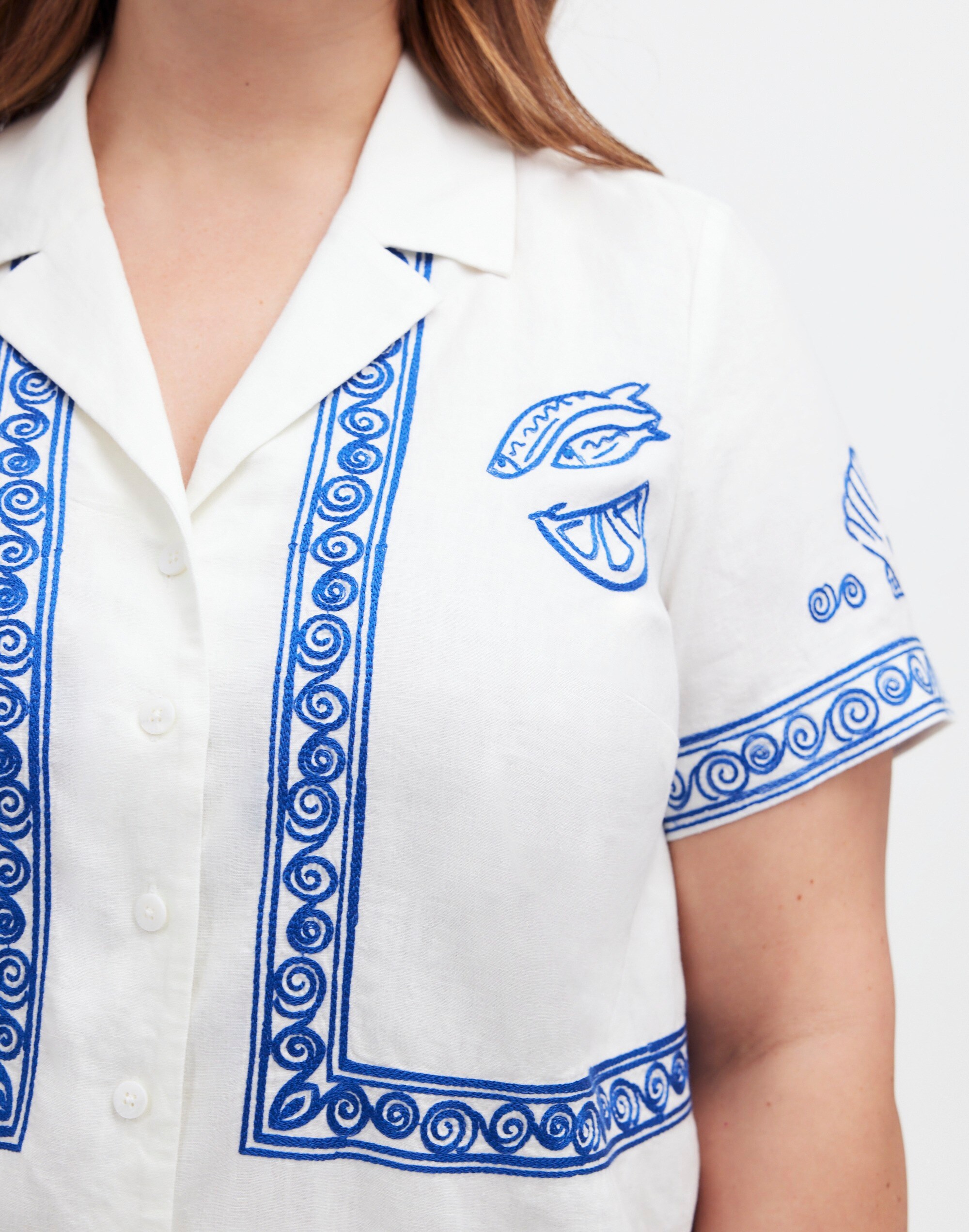 Madewell x Lisa Says Gah! Plus Embroidered Short-Sleeve Shirt