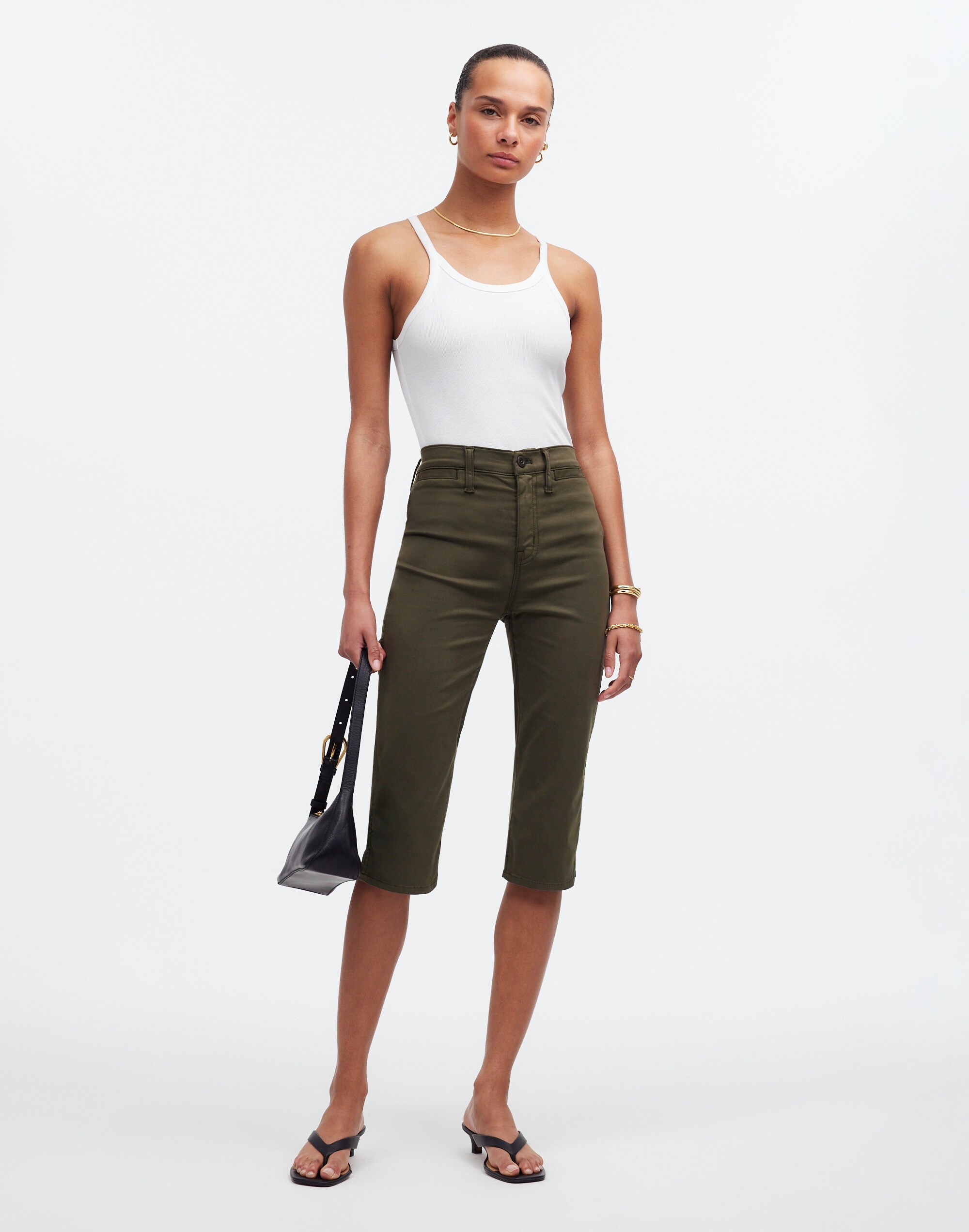 the '90s capri pant in garment-dyed sateen