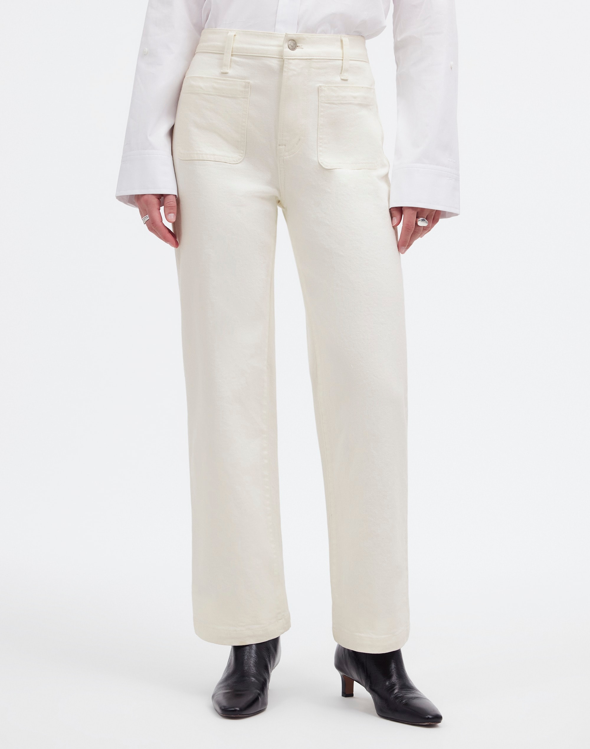 The Emmett Wide-Leg Full Length Jean: Patch Pocket Edition