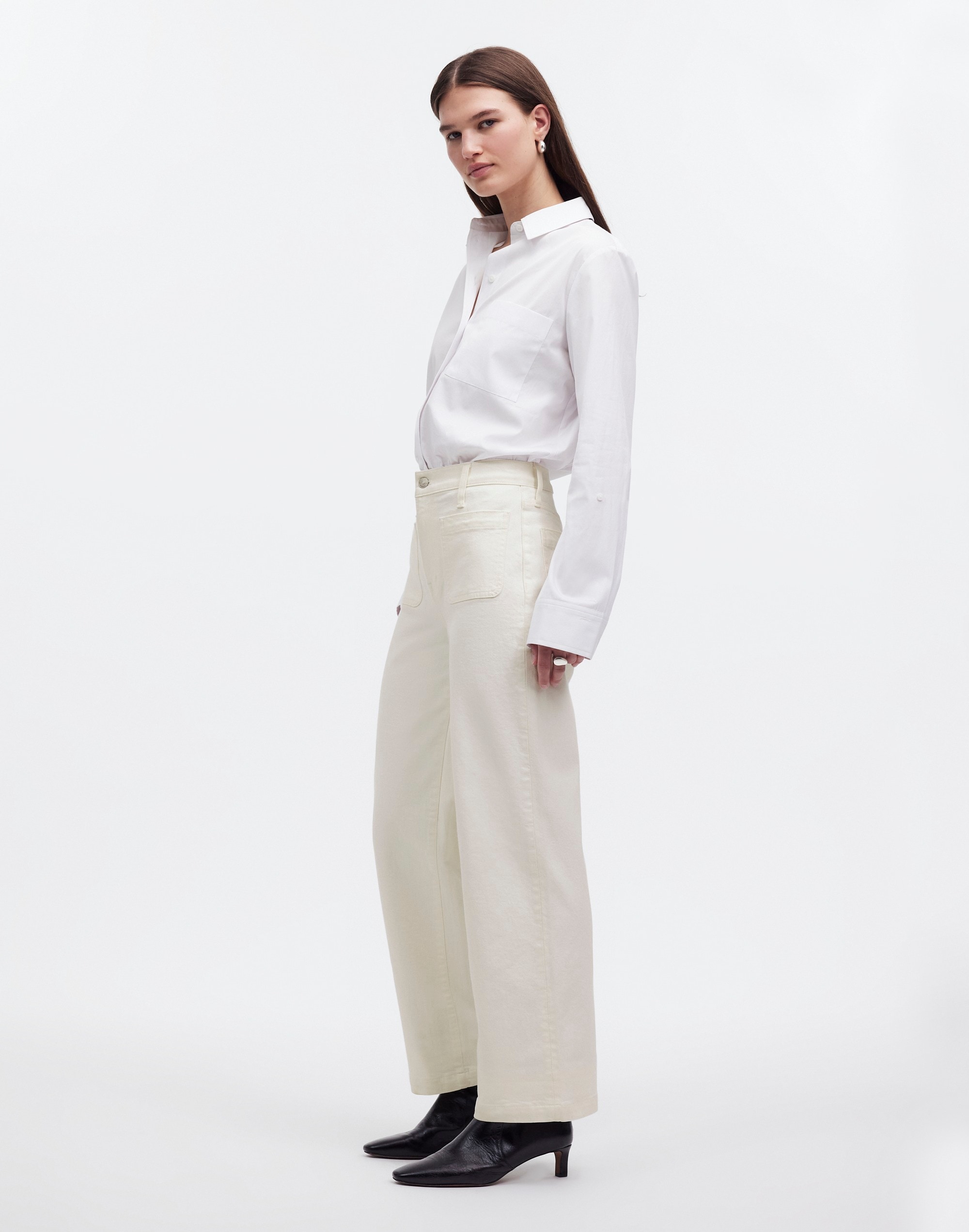 The Emmett Wide-Leg Full Length Jean: Patch Pocket Edition