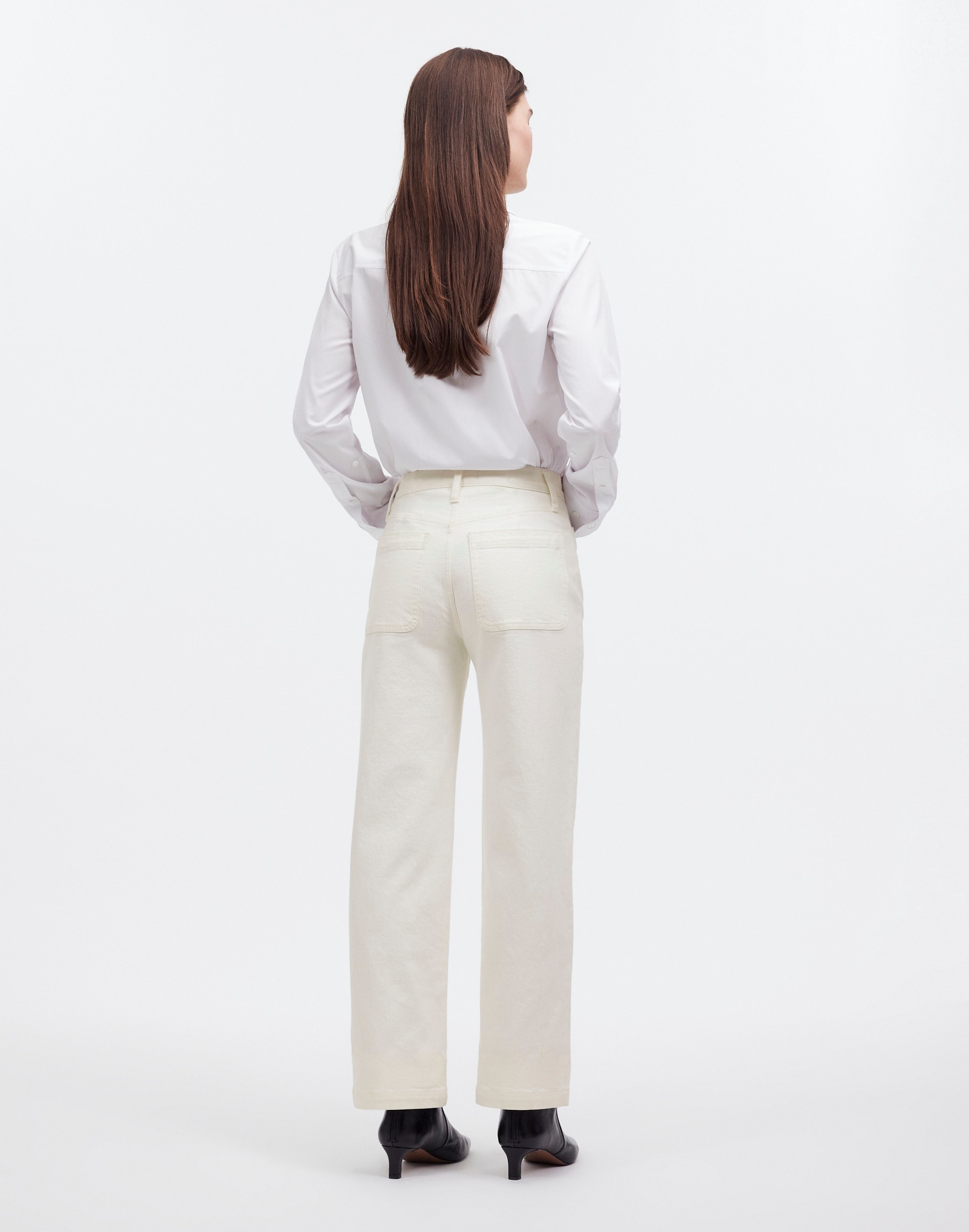The Emmett Wide-Leg Full Length Jean: Patch Pocket Edition