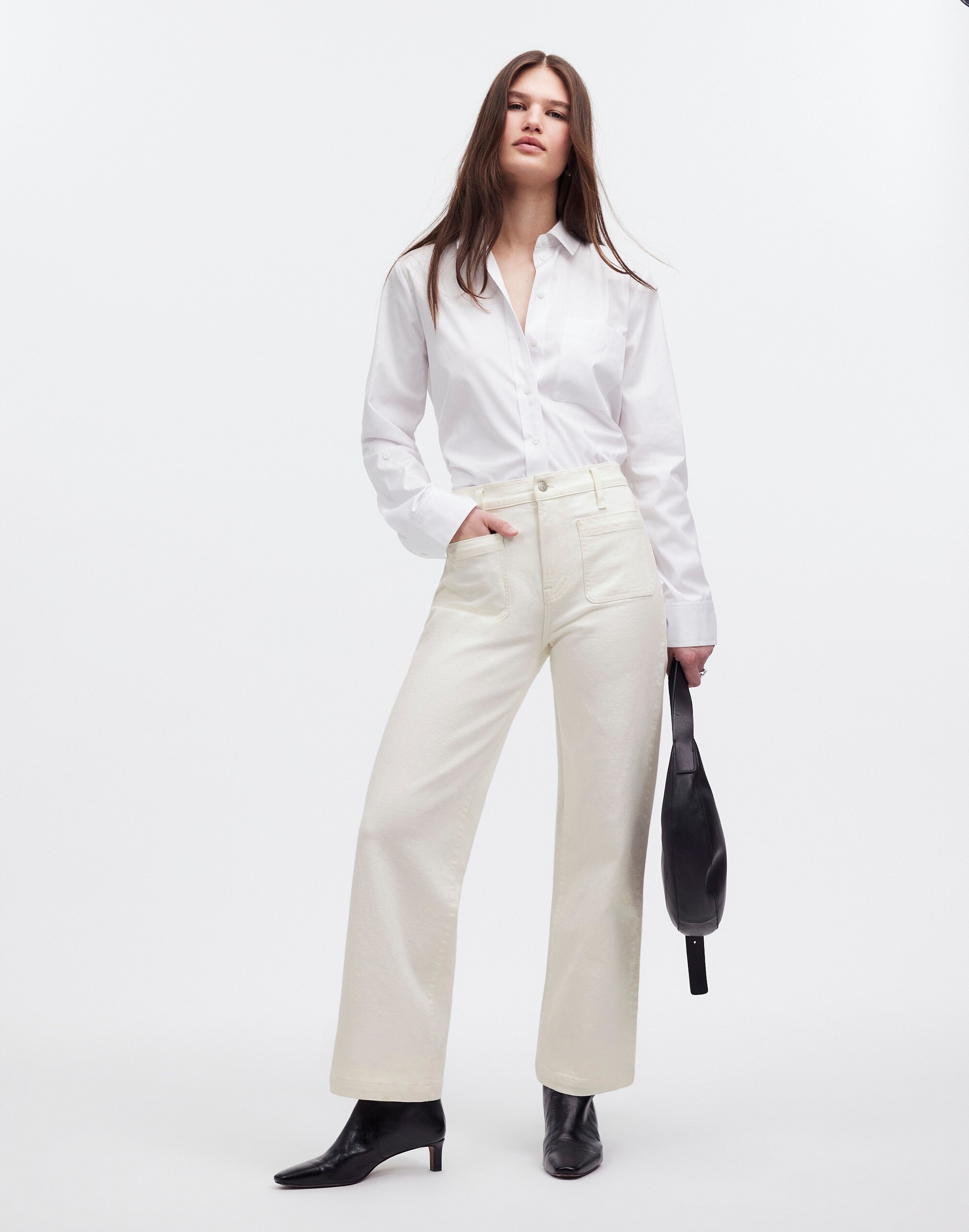 The Emmett Wide-Leg Full Length Jean: Patch Pocket Edition