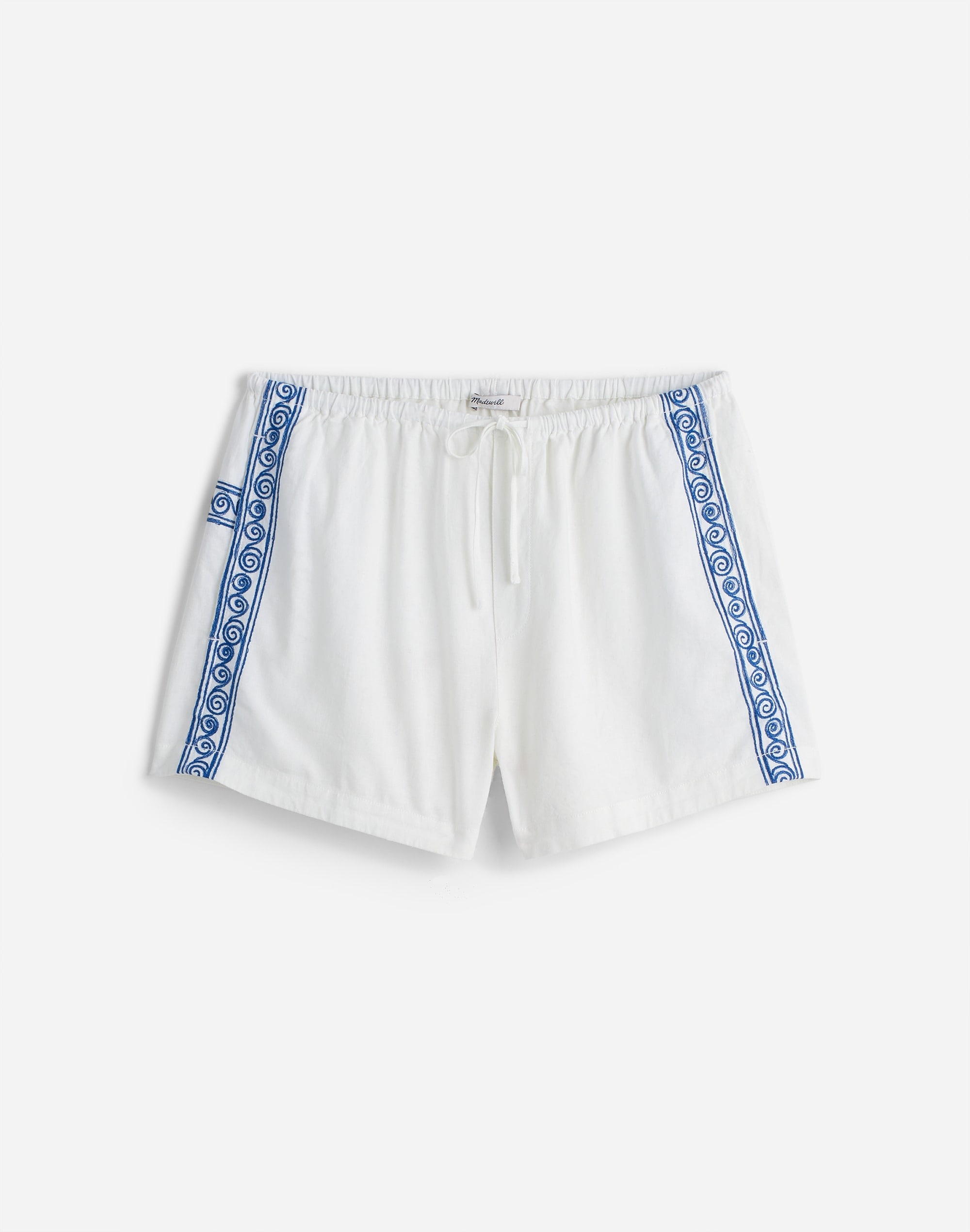 Madewell x Lisa Says Gah! Plus Embroidered Pull-On Drawstring Shorts