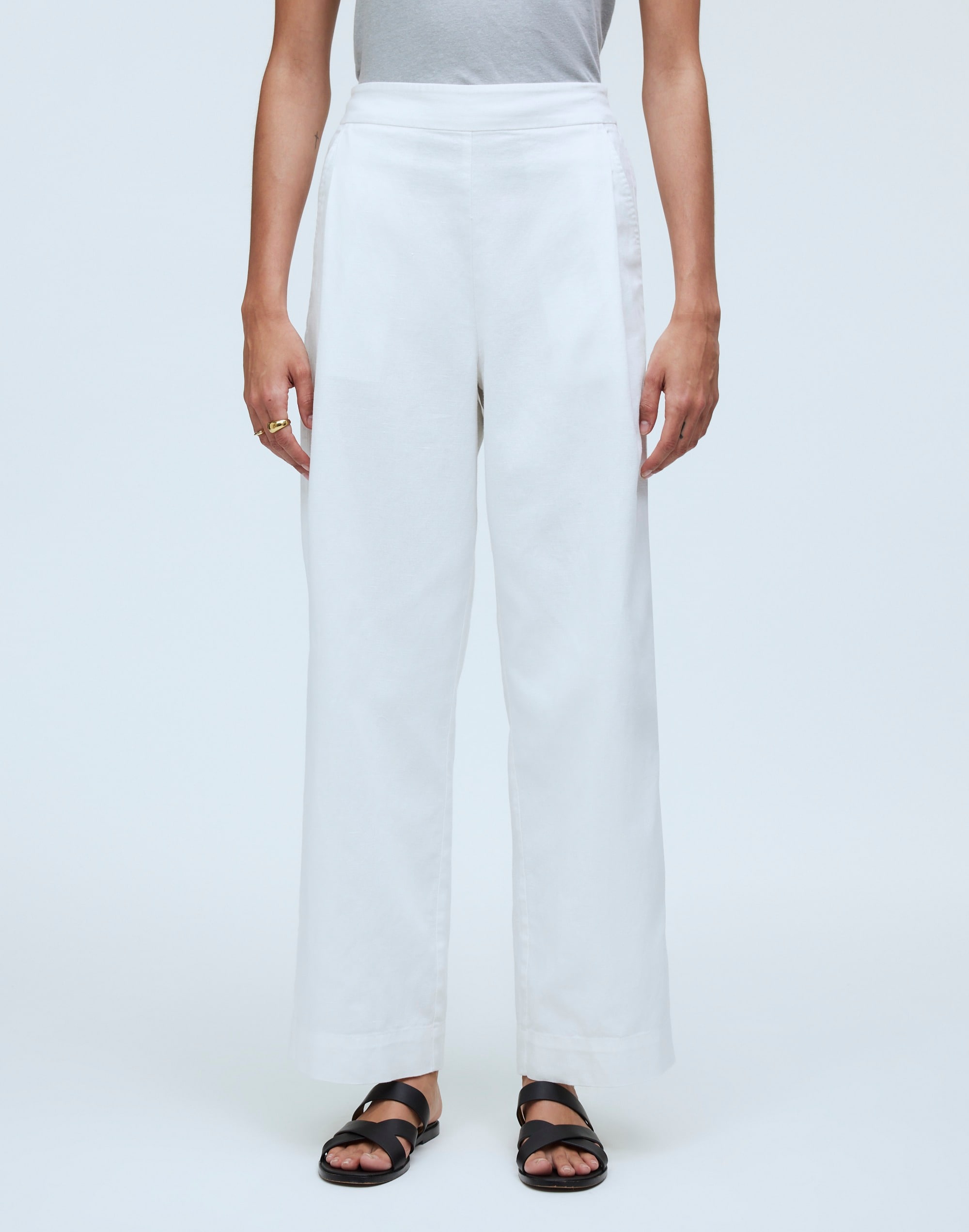 Pull-On Straight Crop Pant