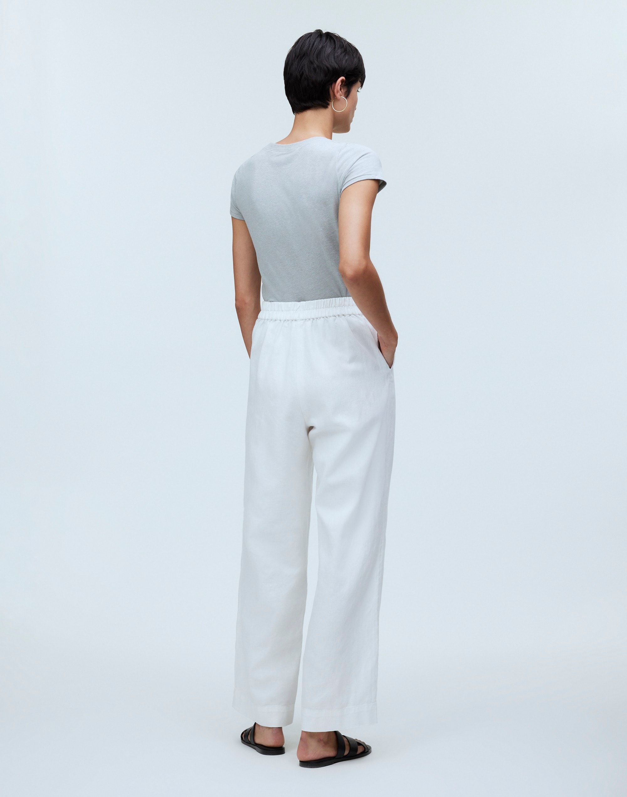 Pull-On Straight Crop Pant