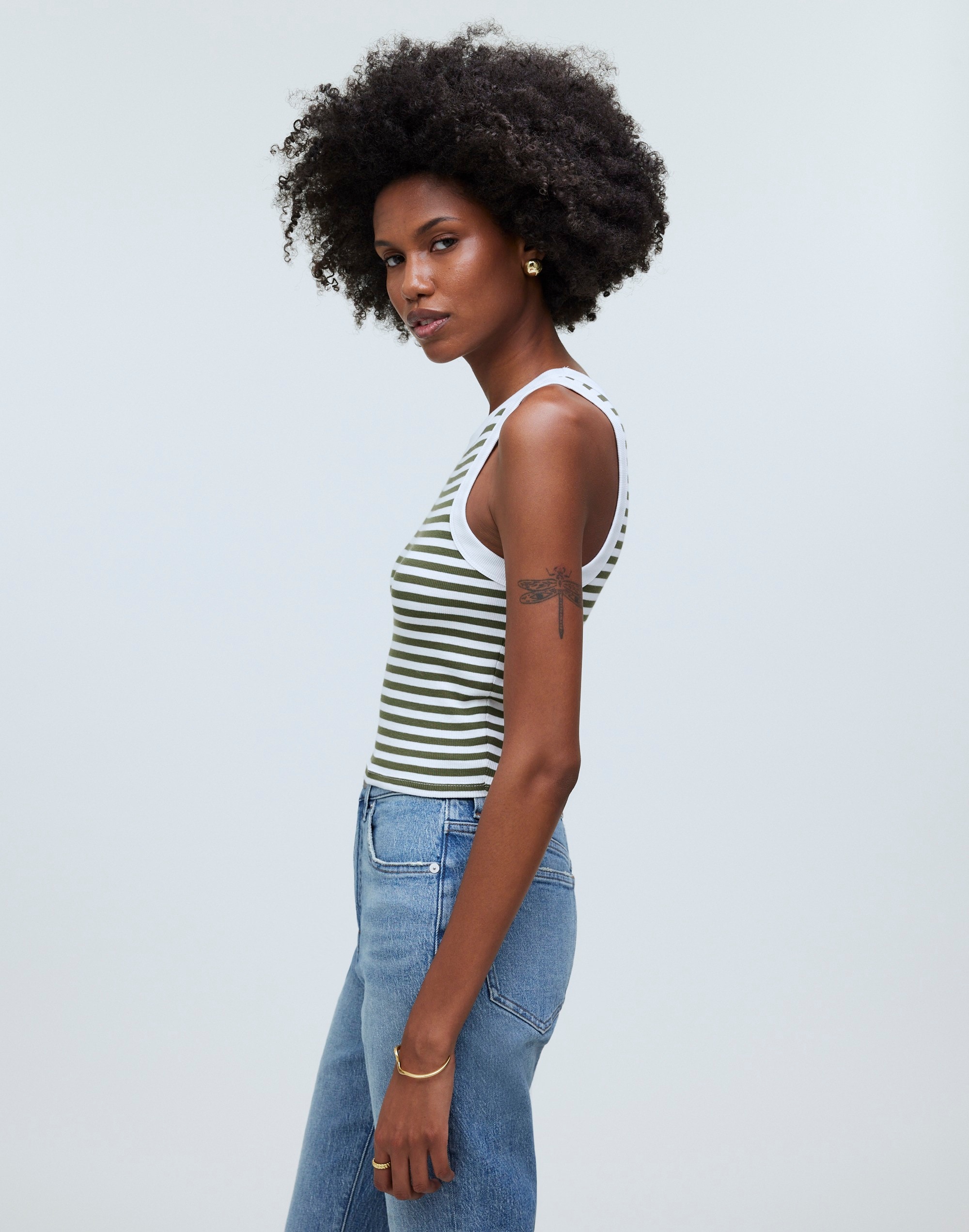 Ribbed Cutaway Crop Tank