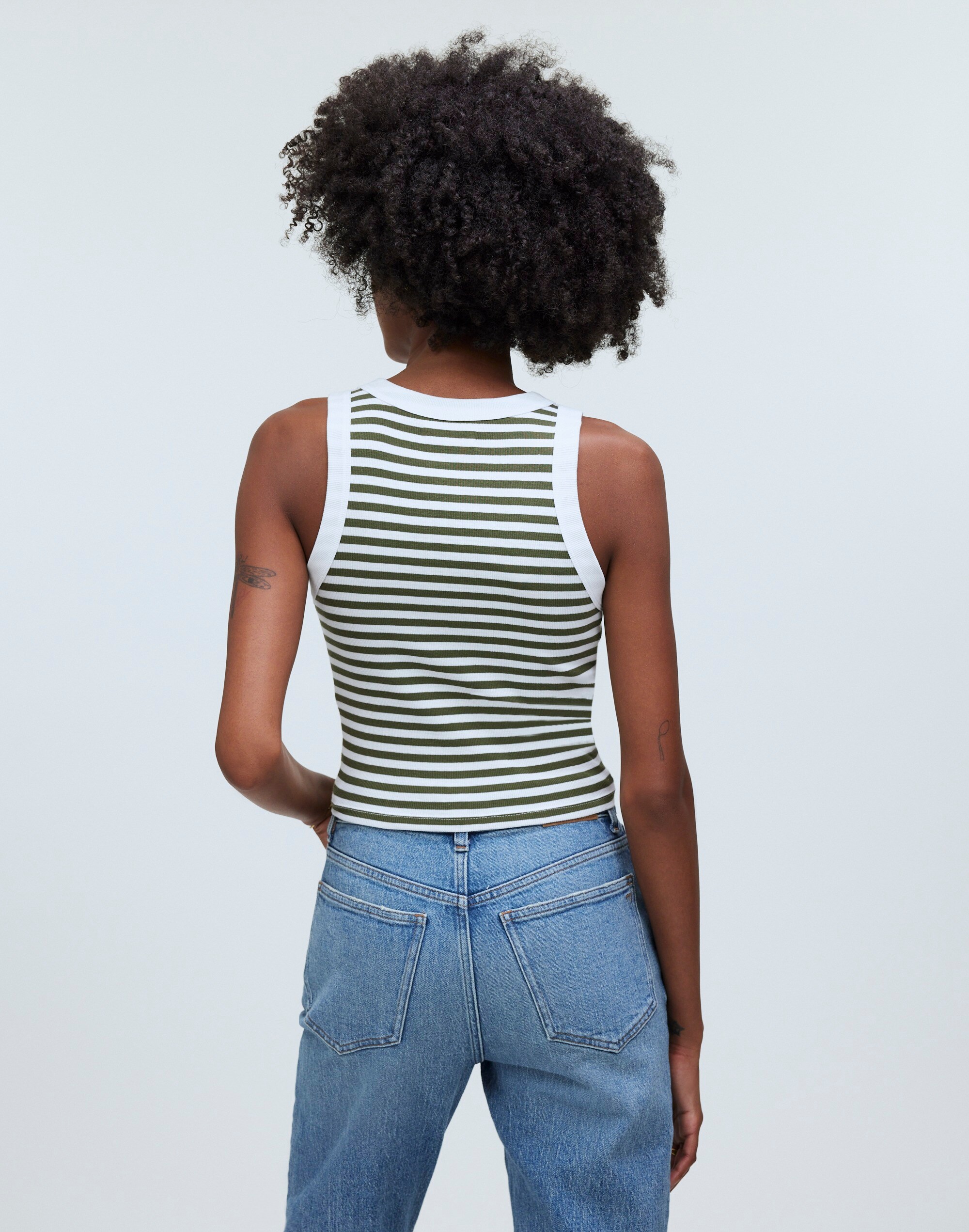 Ribbed Cutaway Crop Tank