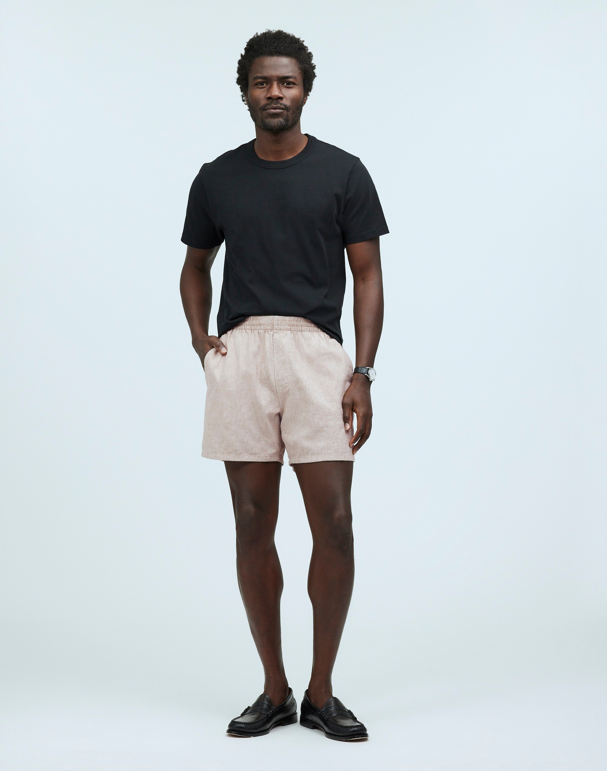 Mw 5 1/2&quot; Linen Everywear Shorts In Light Sand