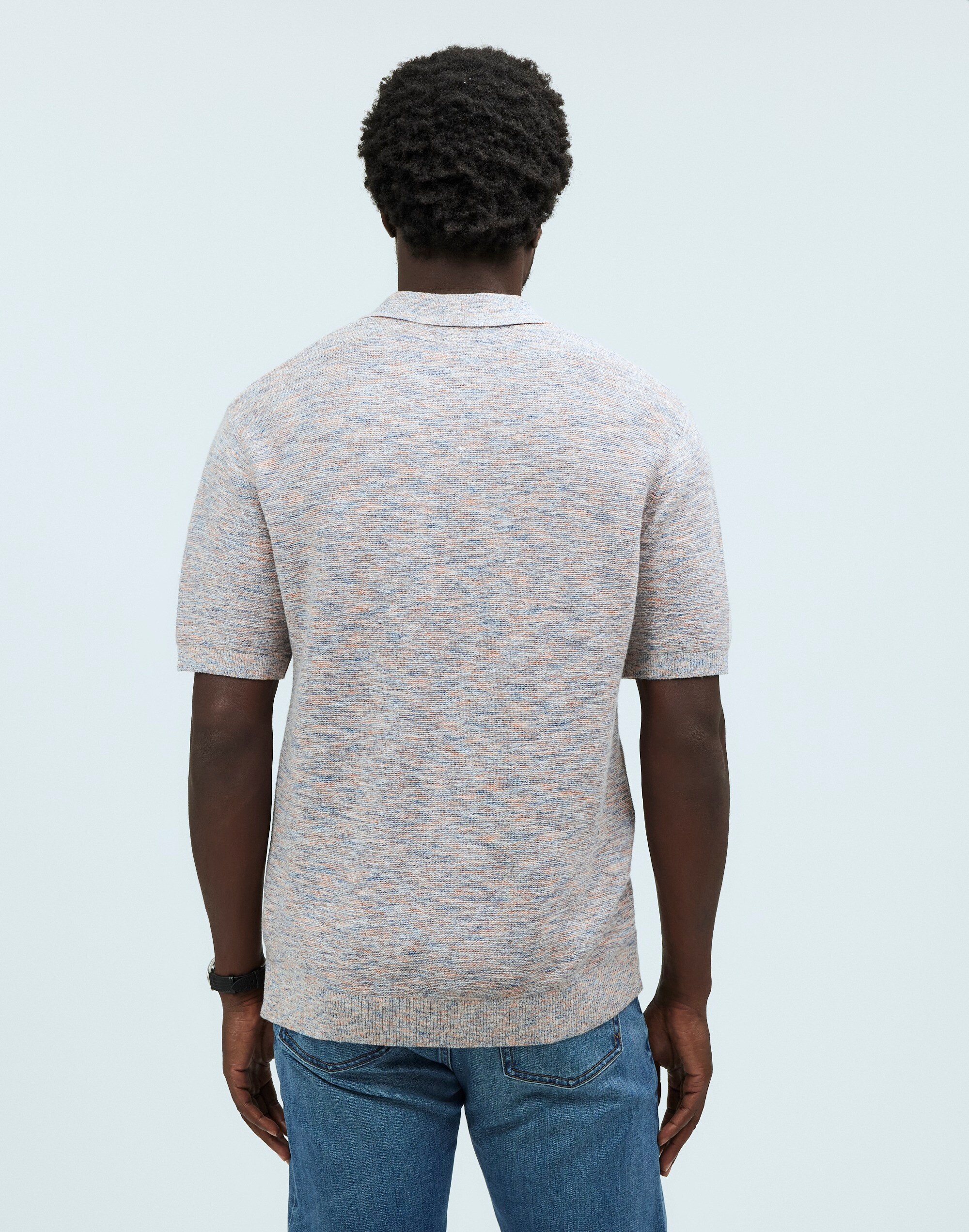 Space-Dyed Sweater Polo