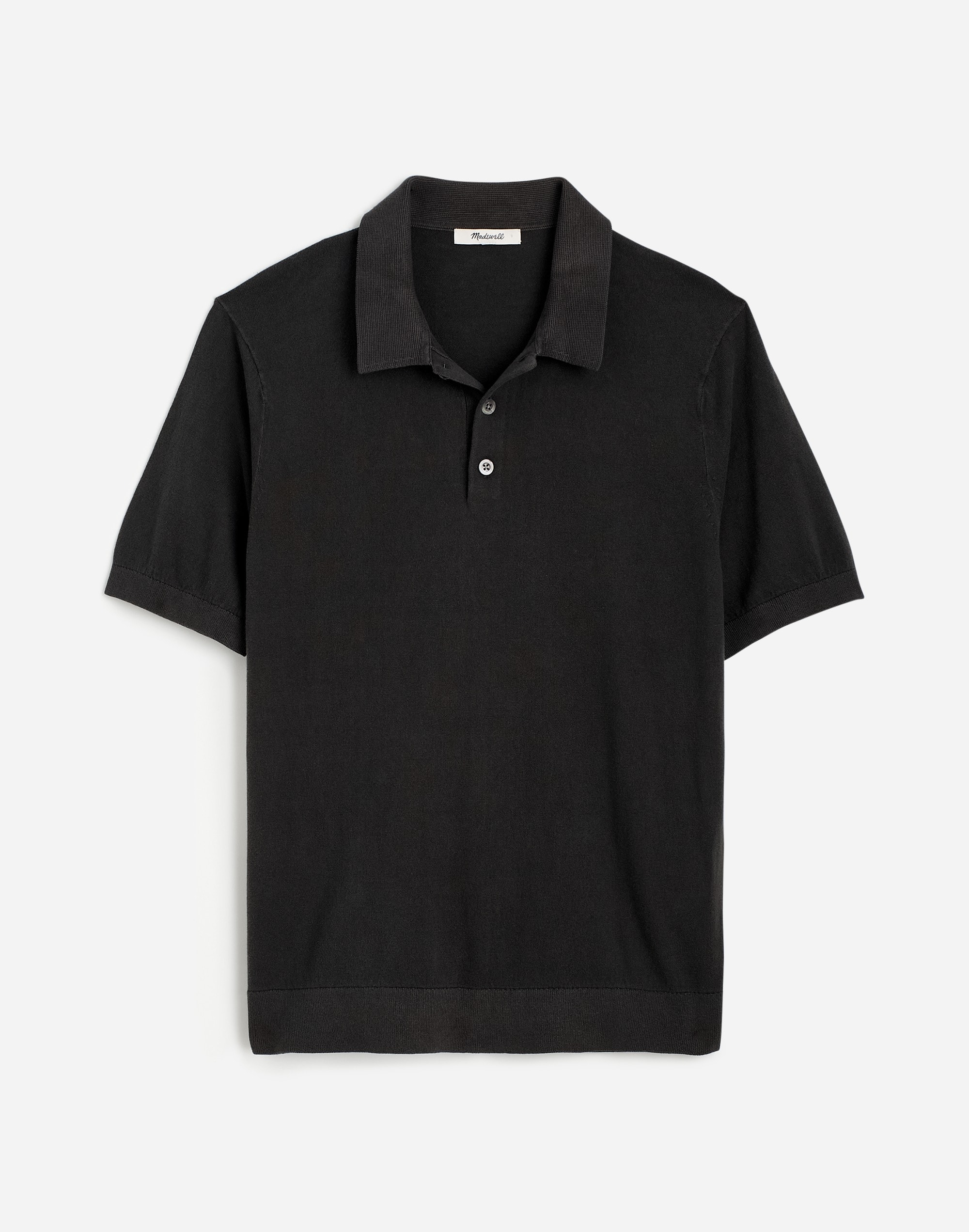 Three-Button Sweater Polo Shirt
