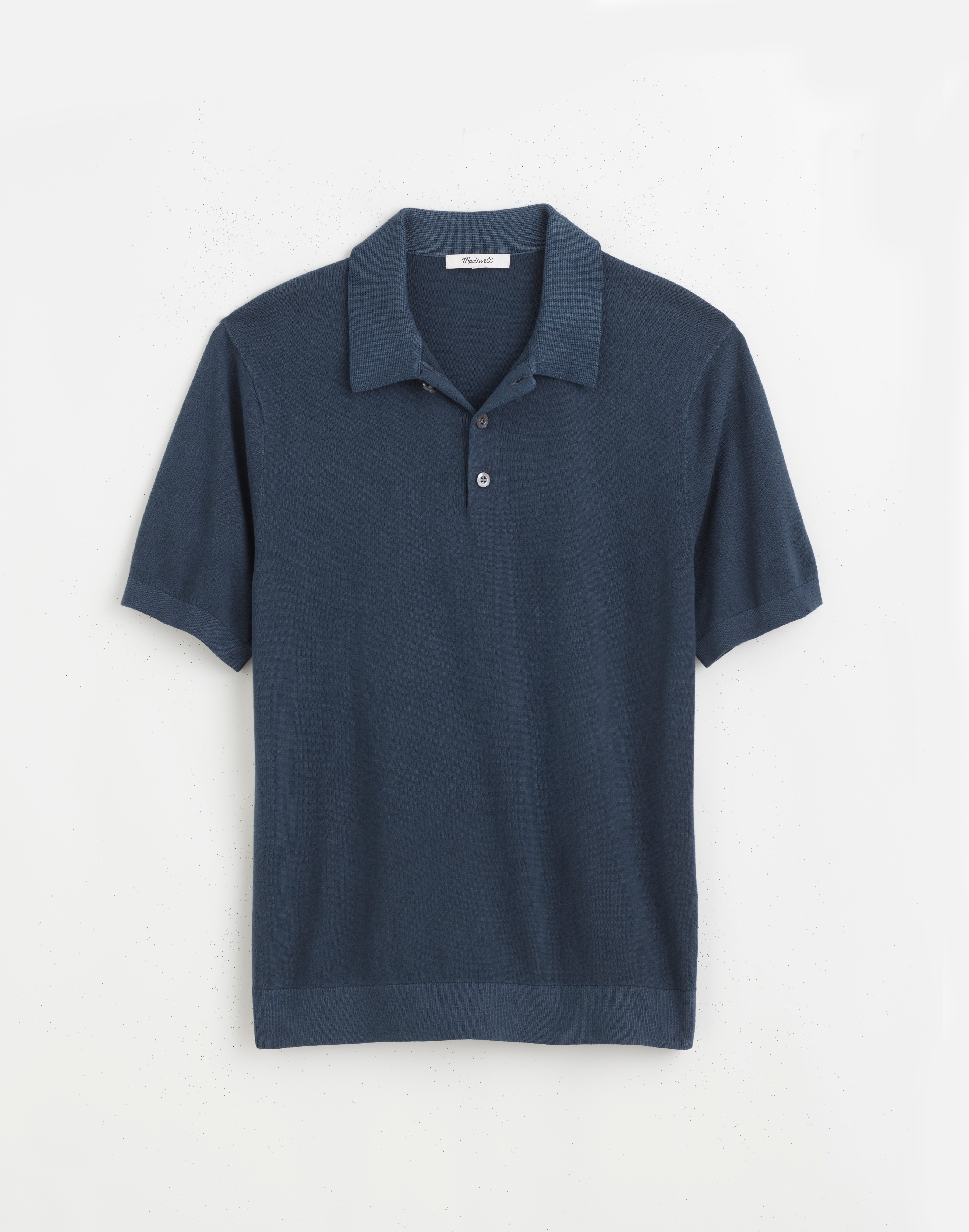 Three-Button Sweater Polo Shirt