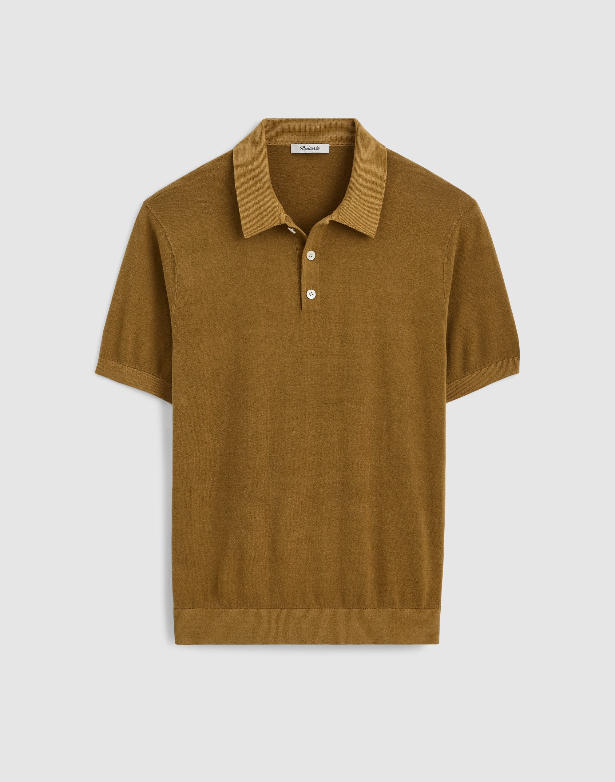 Three-Button Sweater Polo Shirt