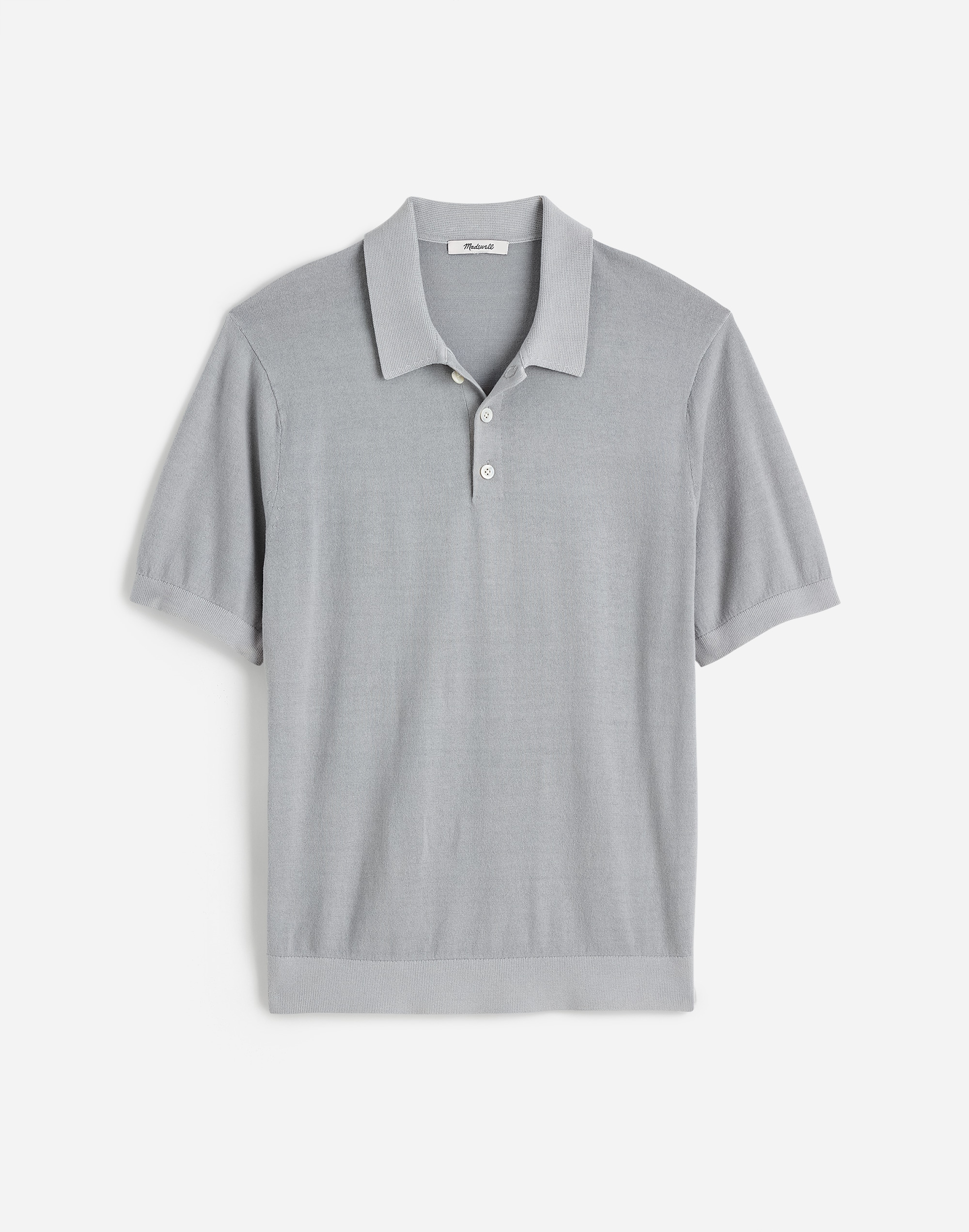 Three-Button Sweater Polo Shirt