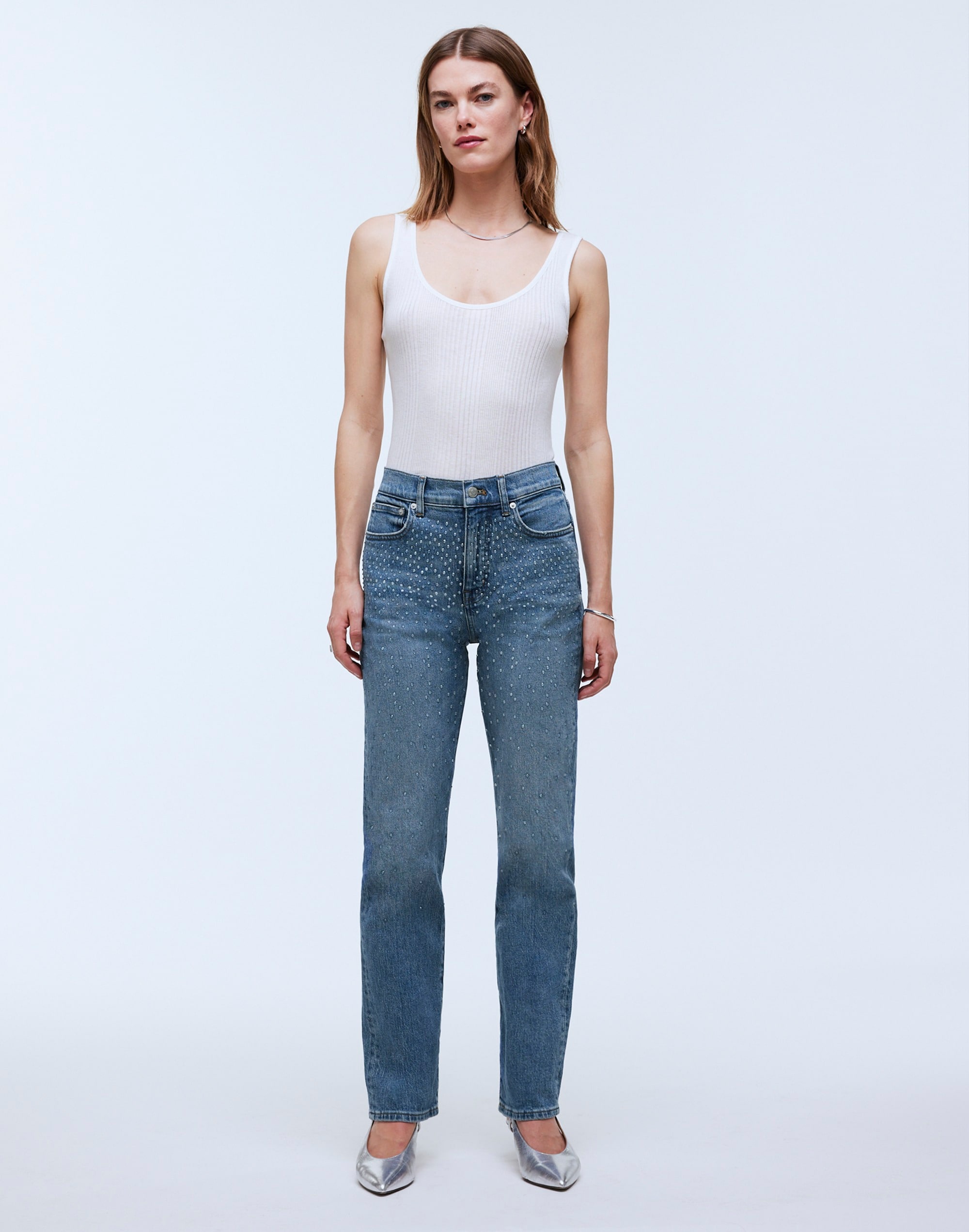 limited-edition drop: the rhinestone '90s straight jean