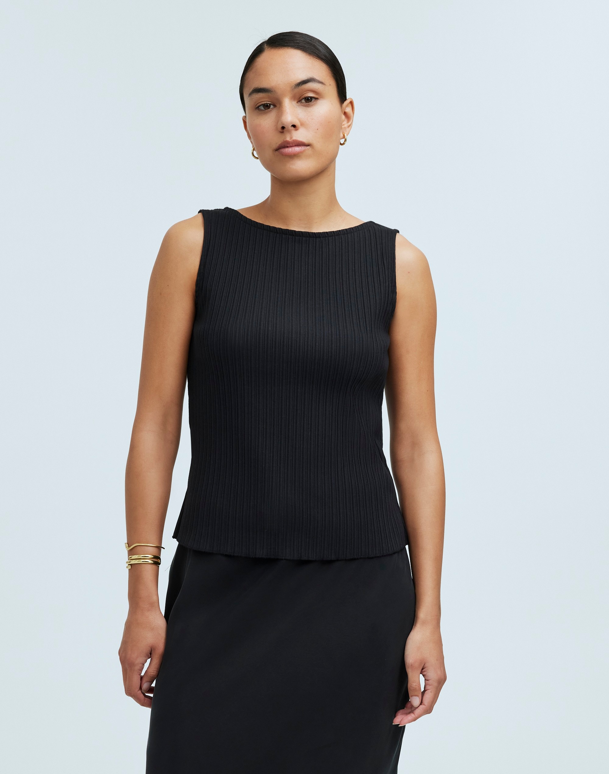 Ribbed Boatneck Tank