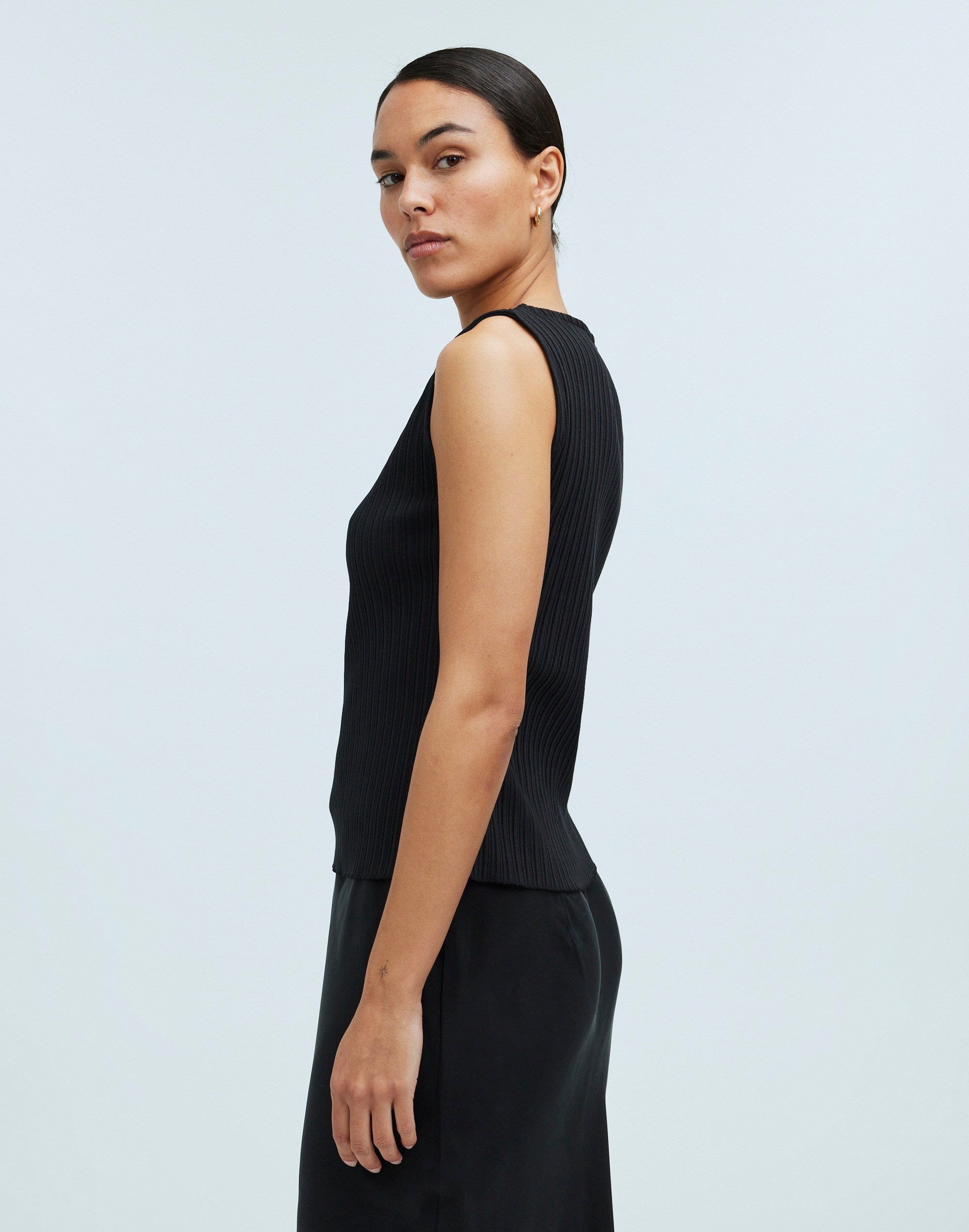 Ribbed Boatneck Tank
