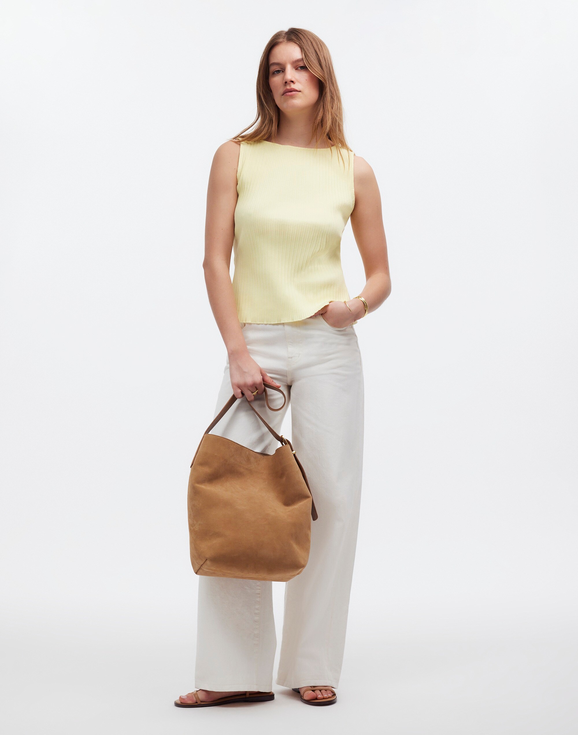 Ribbed Boatneck Tank