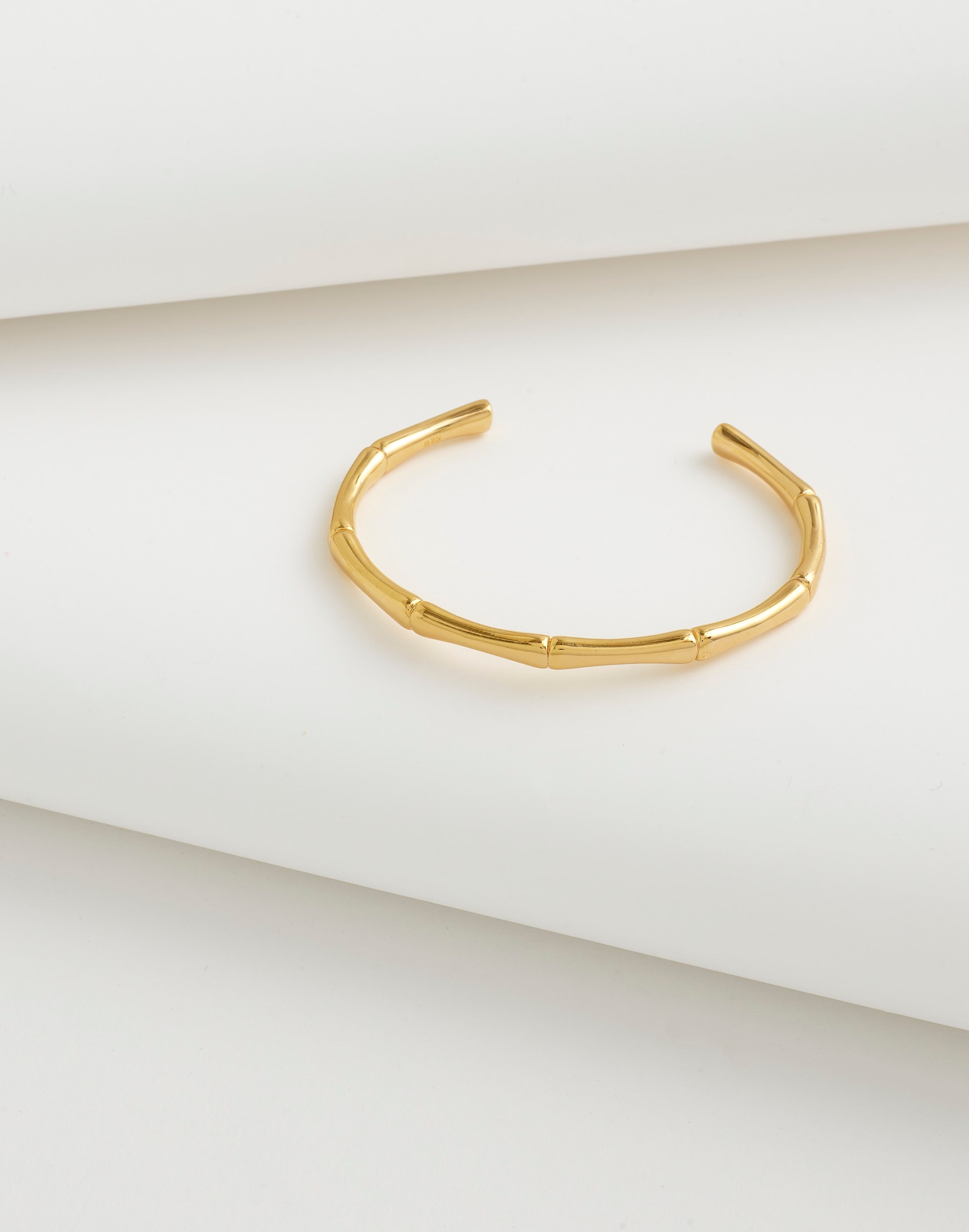 Mw Demi-fine Bamboo Cuff Bracelet In Gold