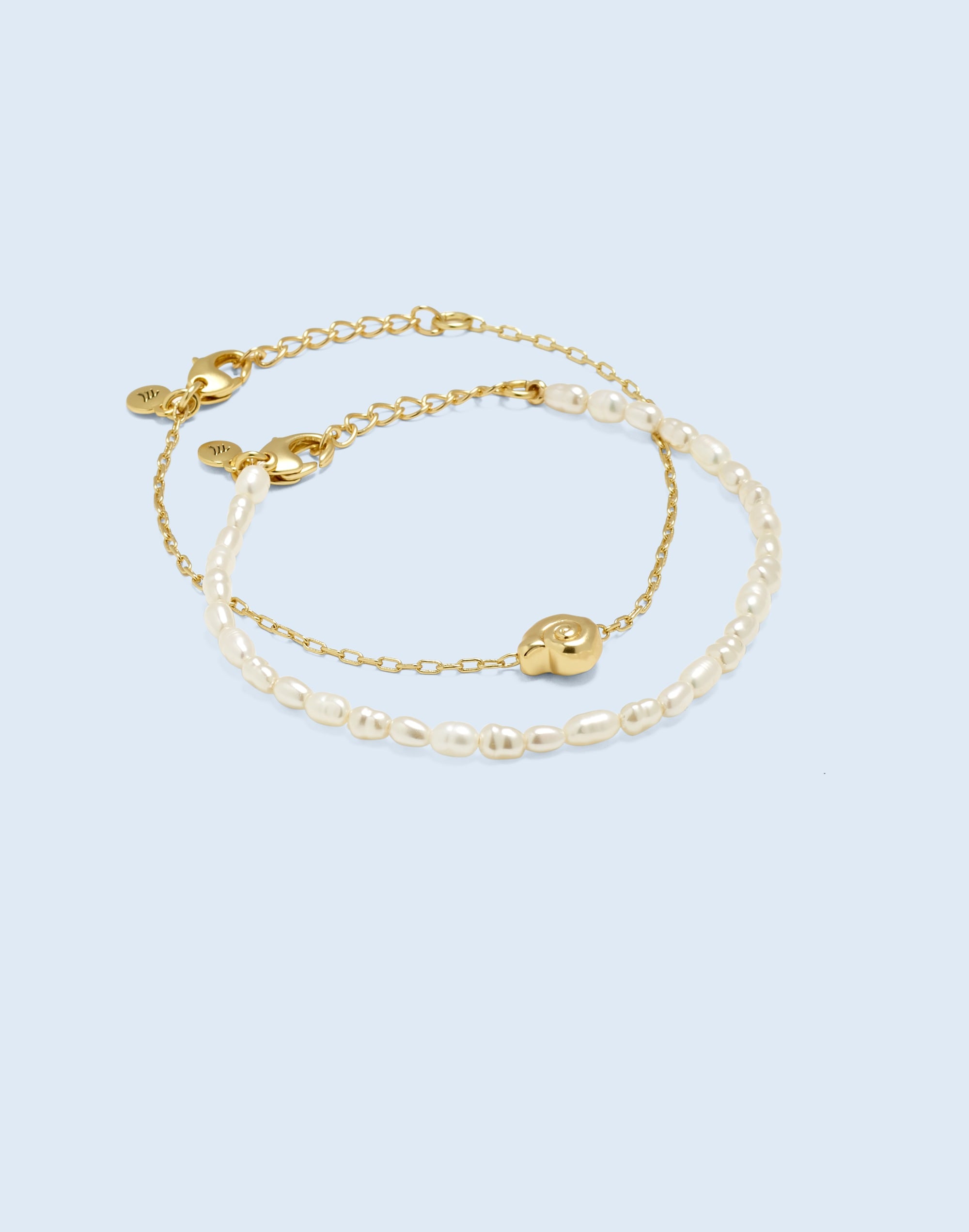 Mw Two-pack Nautical Bracelet Set In Vintage Gold