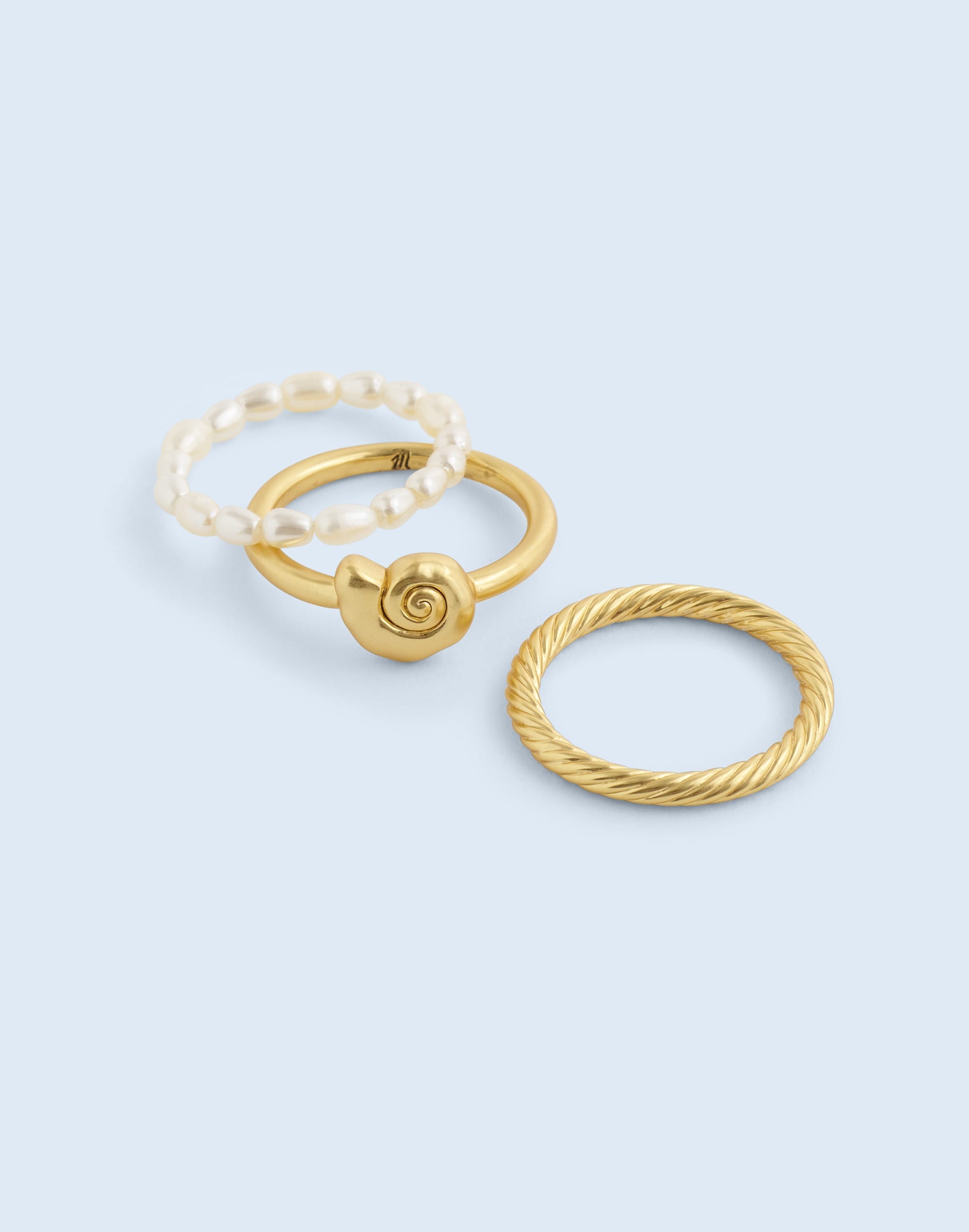 Mw Nautical Stacking Ring Set In Vintage Gold