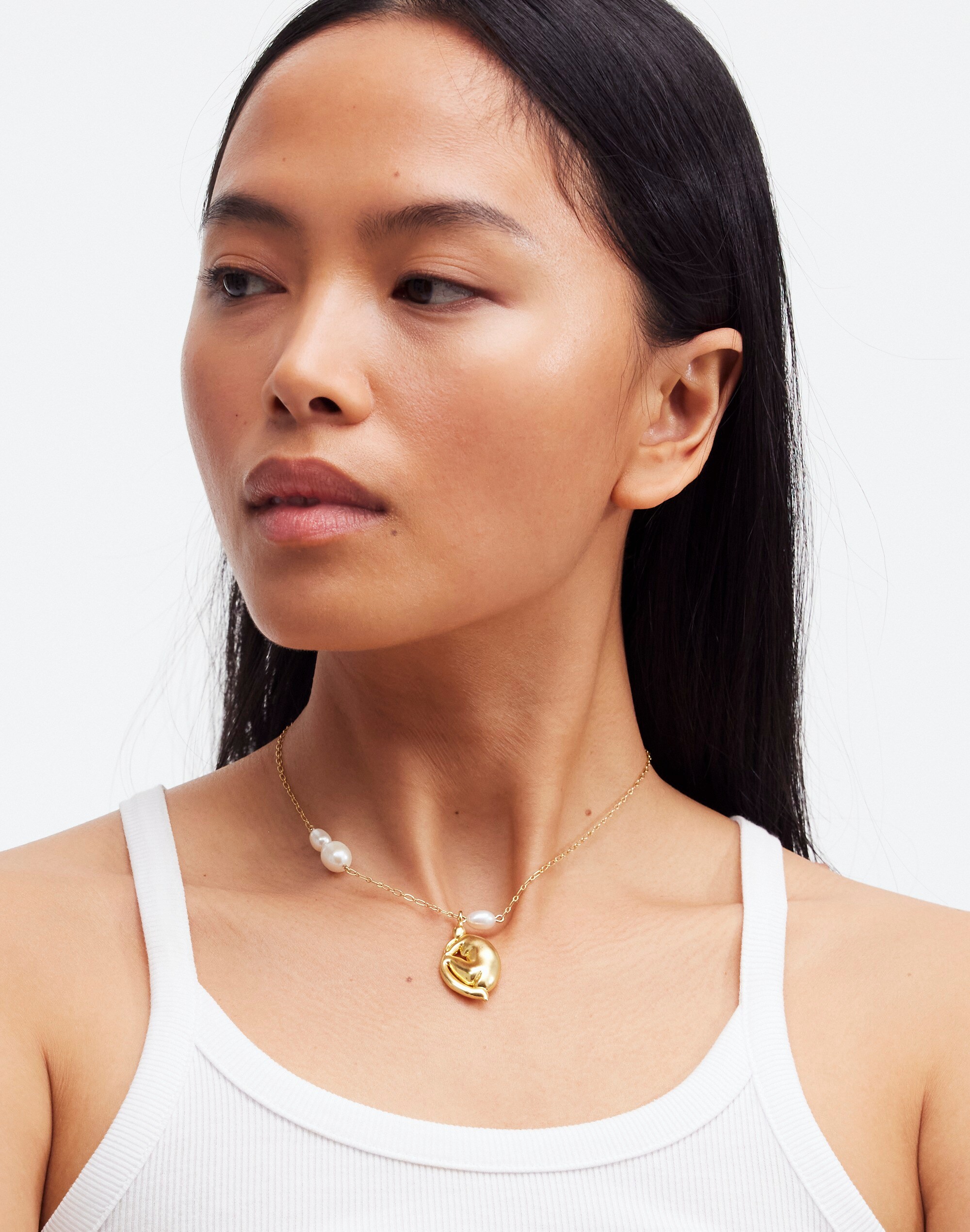 Madewell x Laetitia Rouget Freshwater Pearl Beaded Pendant Necklace