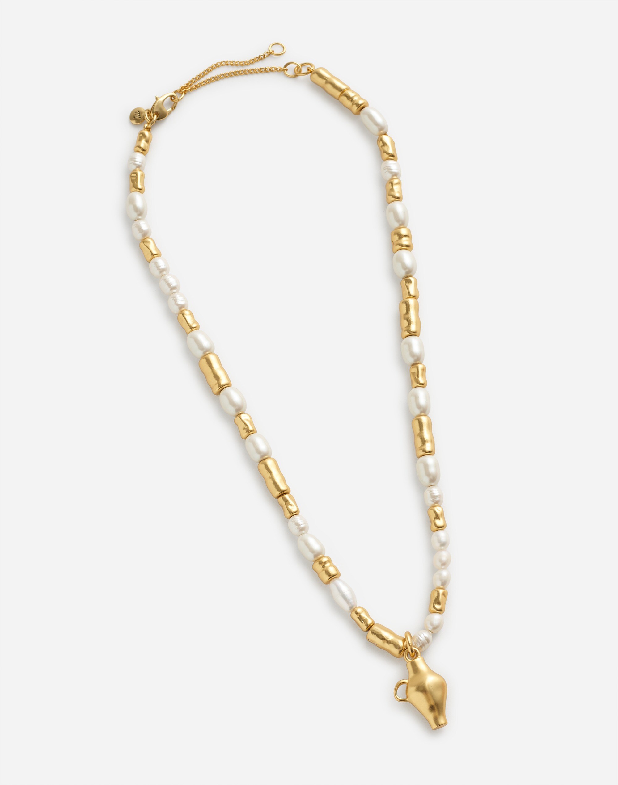 Madewell x Laetitia Rouget Freshwater Pearl Beaded Pendant Necklace