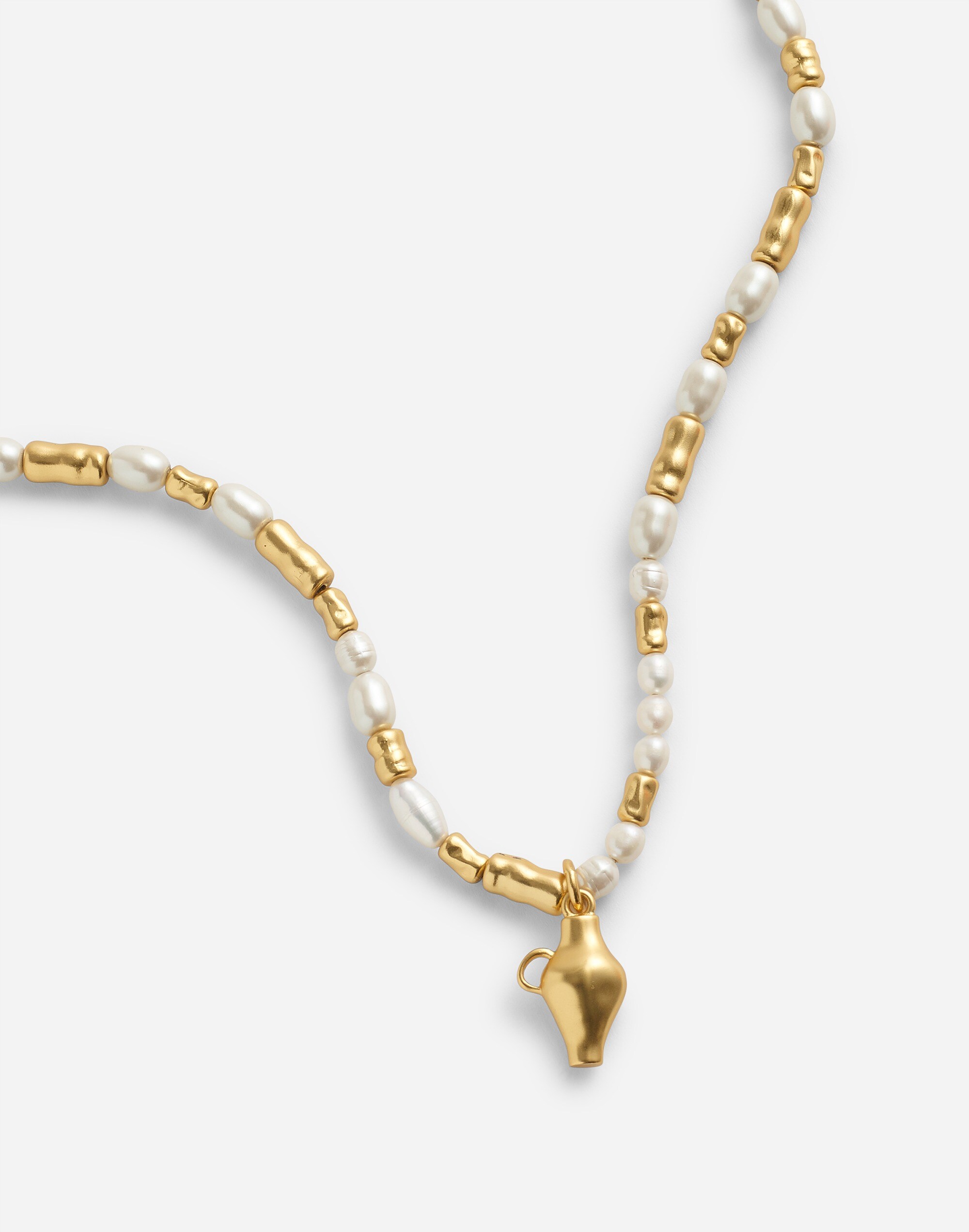 Madewell x Laetitia Rouget Freshwater Pearl Beaded Pendant Necklace