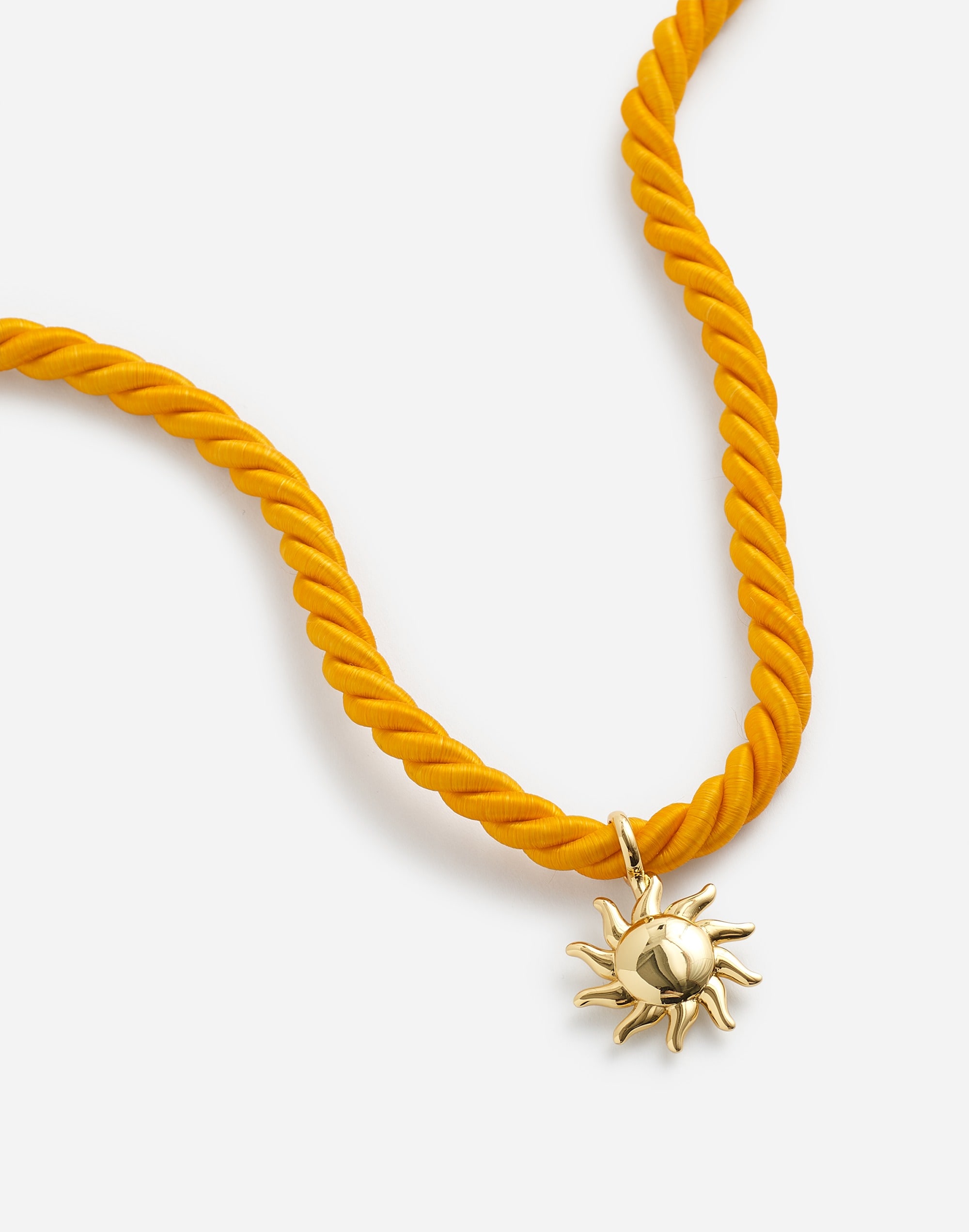 Mw Sun Cord Choker Necklace In Gold