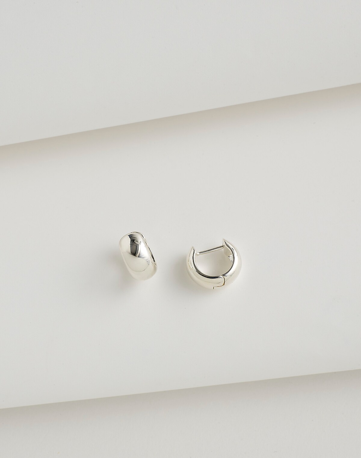 Demi-Fine Chunky Huggie Hoop Earrings